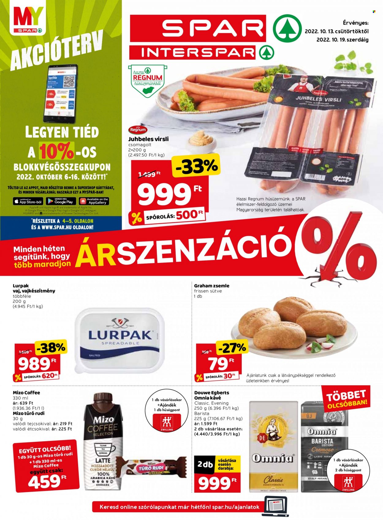 SPAR akciós újságok - 2022.10.13 - 2022.10.19. Oldal 1