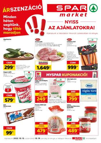 Újság SPAR market - 2022.10.13 - 2022.10.19.