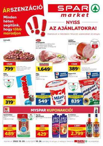 Újság SPAR market - 2022.10.20 - 2022.10.26.