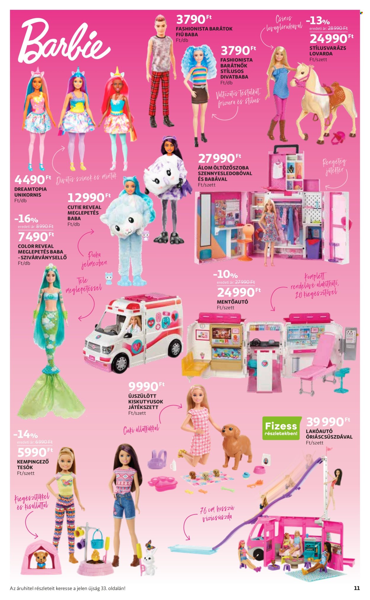 thumbnail - Auchan akciós újsága  - 2022.10.20 - 2022.11.30 - Akciós termékek - Barbie.  11. Oldal