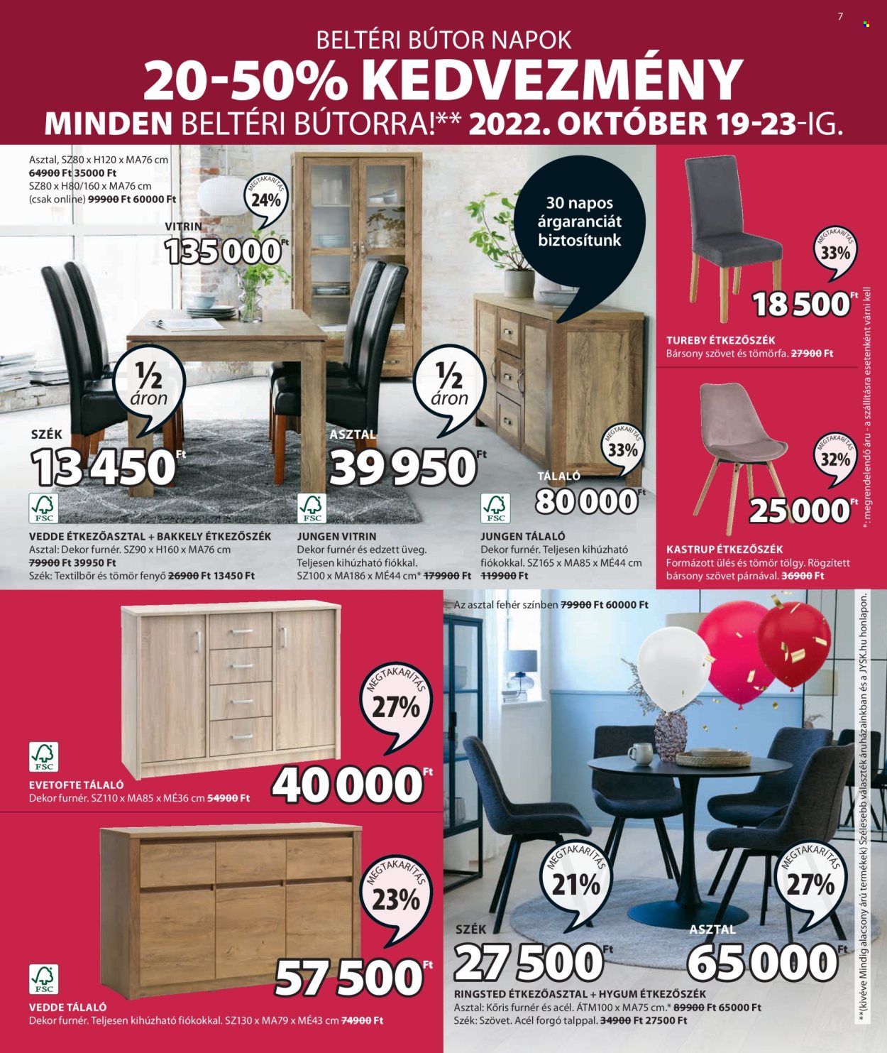 JYSK akciós újságok - 2022.10.19 - 2022.11.27. Oldal 7