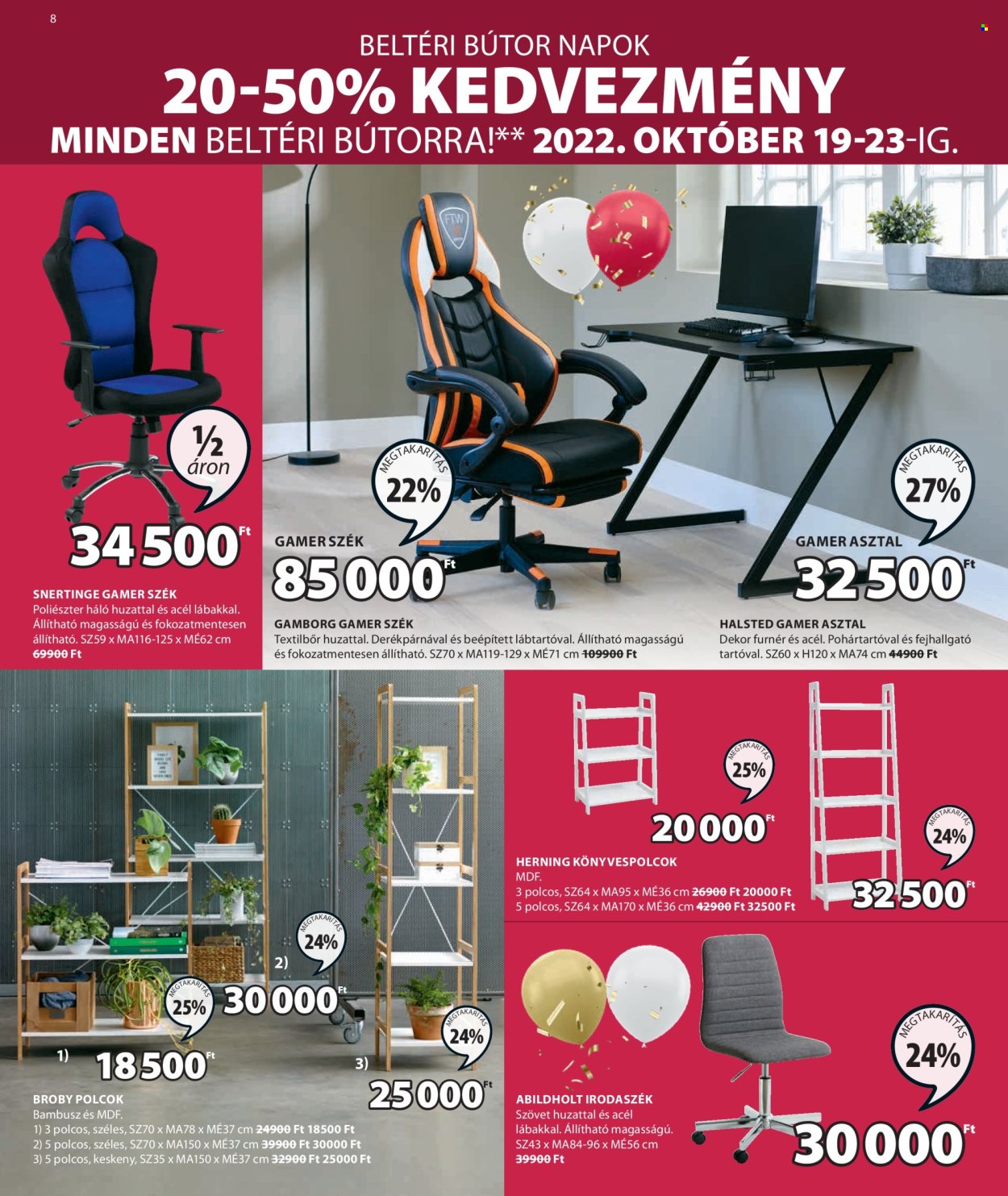 JYSK akciós újságok - 2022.10.19 - 2022.11.27. Oldal 8