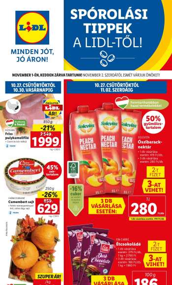 Újság Lidl - 2022.10.27 - 2022.11.02.
