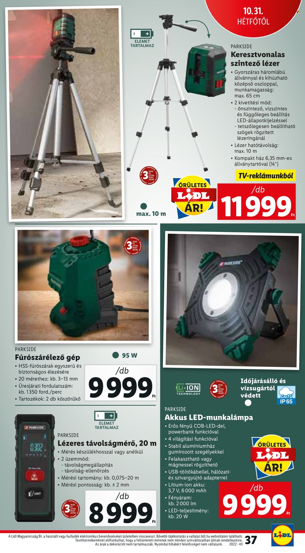 Lidl akciós újságok - 2022.10.27 - 2022.11.02. Oldal 37