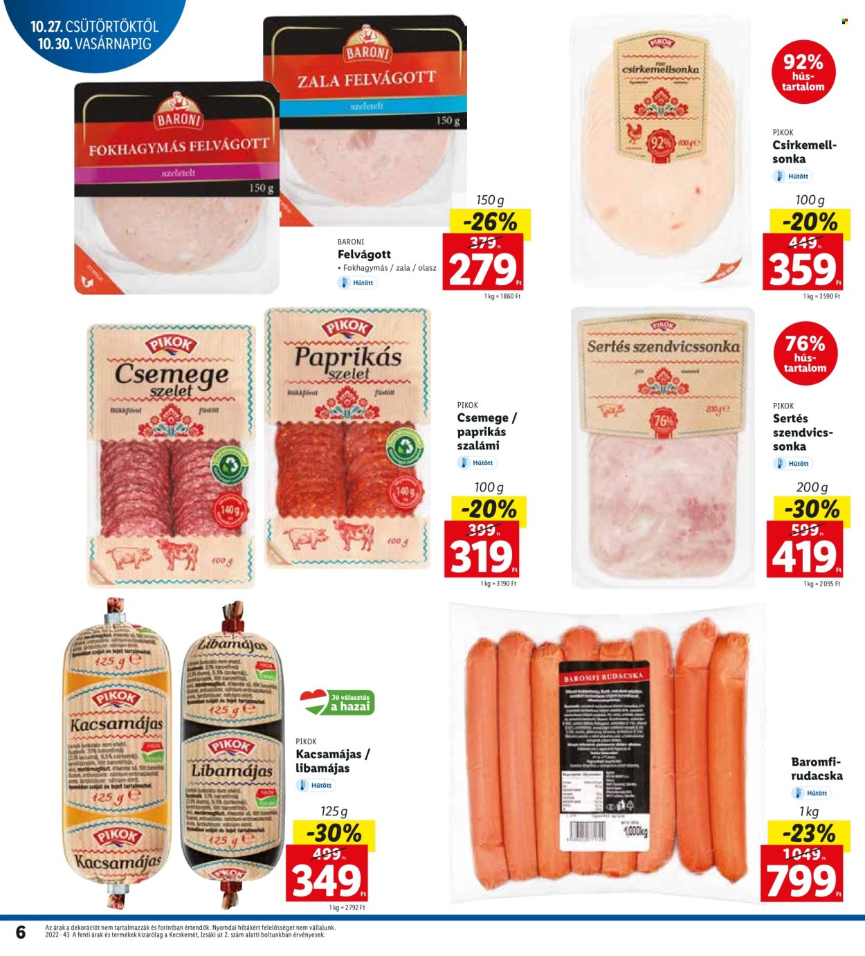 Lidl akciós újságok - 2022.10.27 - 2022.10.30. Oldal 6