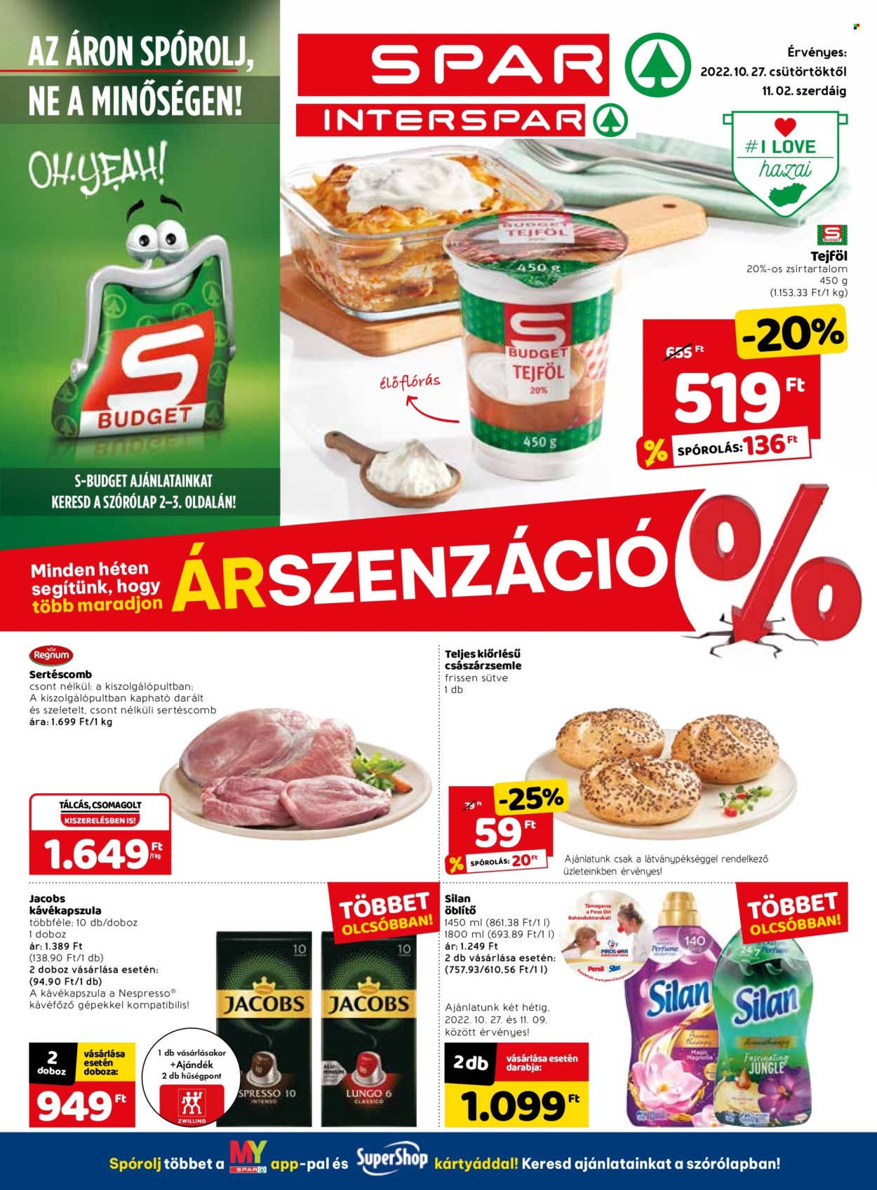 SPAR akciós újságok - 2022.10.27 - 2022.11.02. Oldal 1