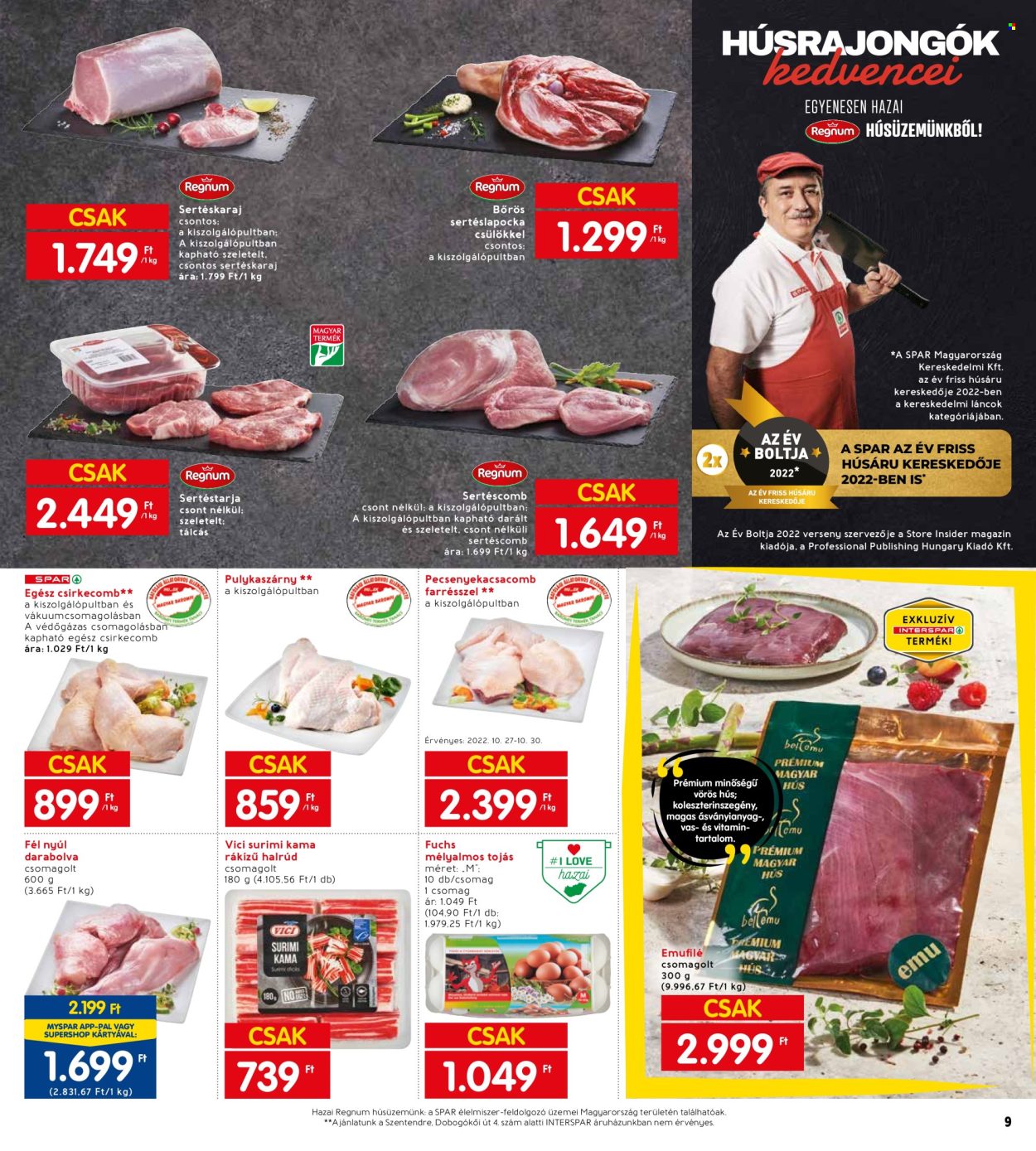 INTERSPAR akciós újságok - 2022.10.27 - 2022.11.02. Oldal 13