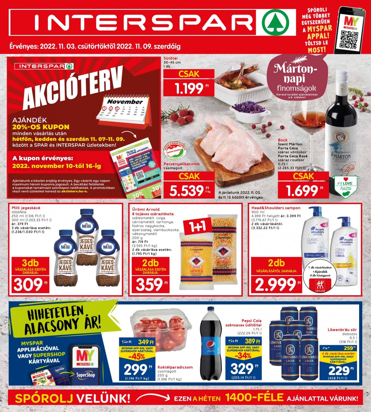 INTERSPAR akciós újságok - 2022.11.03 - 2022.11.09. Oldal 1