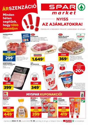 Újság SPAR market - 2022.11.03 - 2022.11.09.