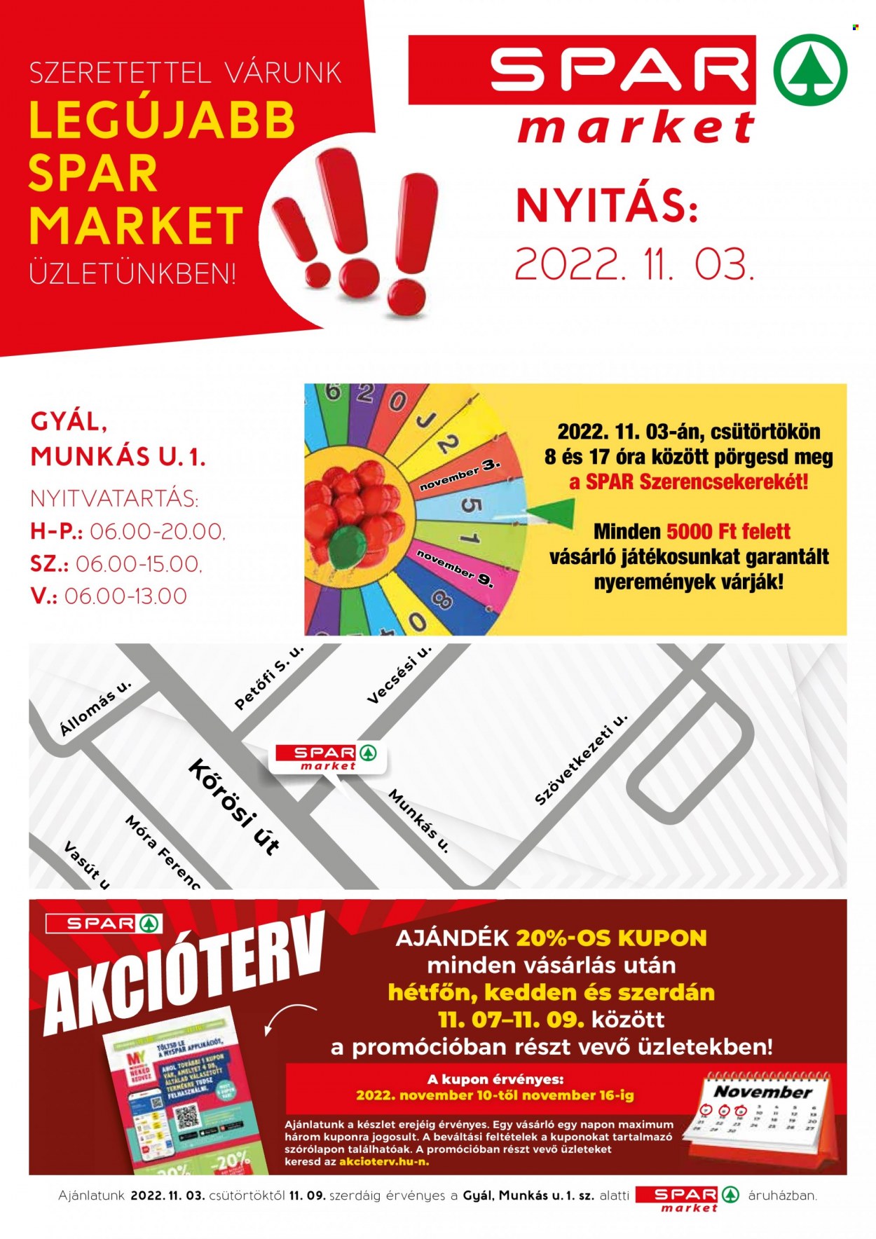 SPAR market akciós újságok - 2022.11.03 - 2022.11.09. Oldal 1
