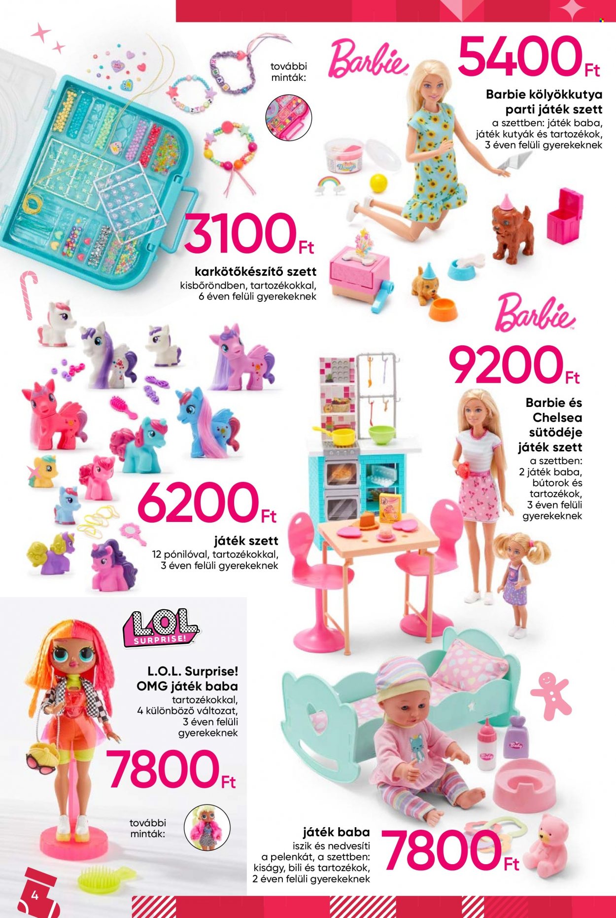 thumbnail - Pepco akciós újsága  - 2022.11.03 - 2022.12.31 - Akciós termékek - Barbie, l.o.l. surprise, játék.  4. Oldal