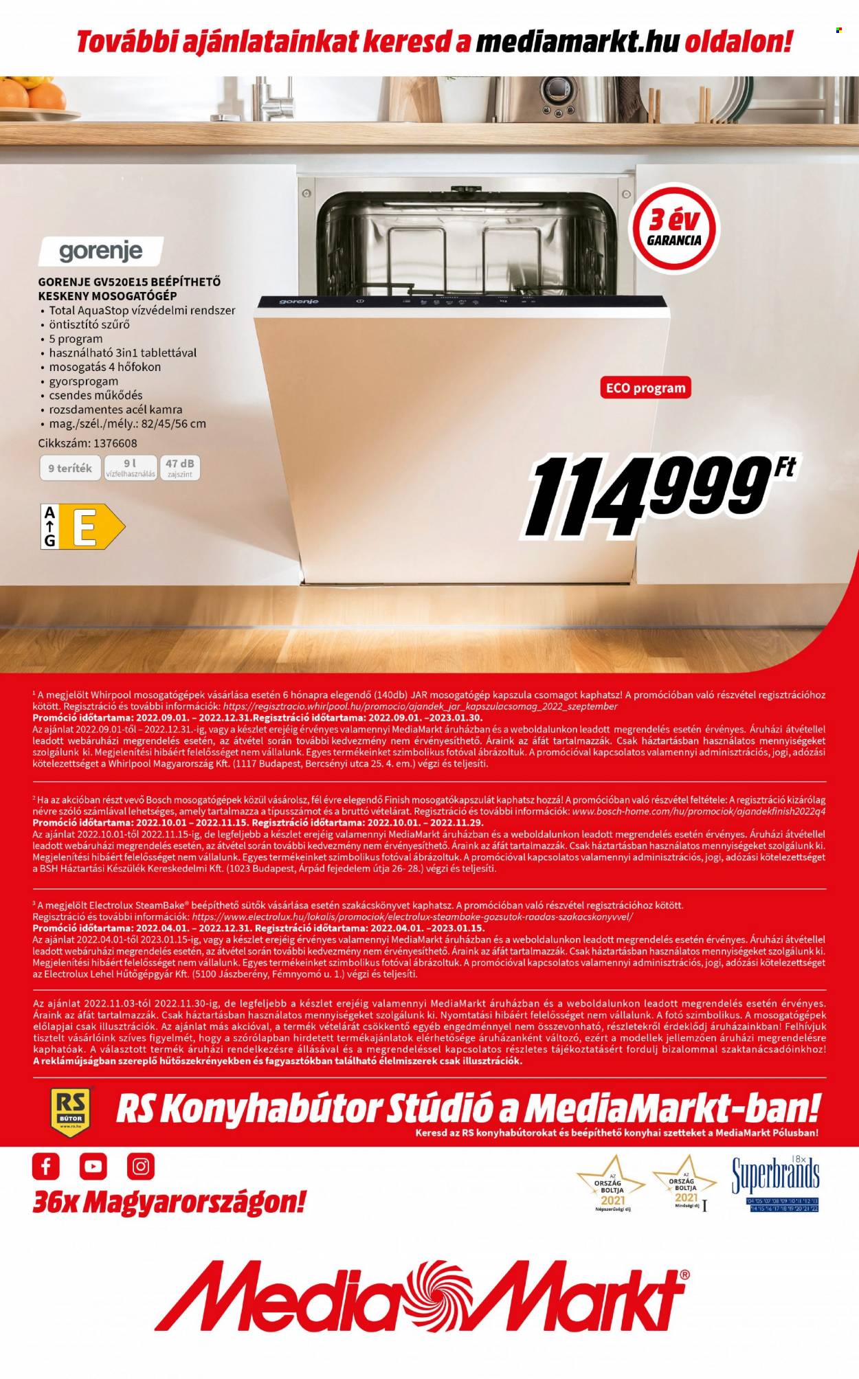 MediaMarkt akciós újságok - 2022.11.03 - 2022.11.30. Oldal 20