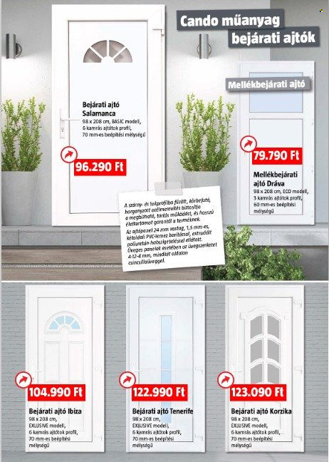 thumbnail - Bauhaus akciós újsága  - Akciós termékek - ajtó, bejárati ajtó, lemez.  12. Oldal