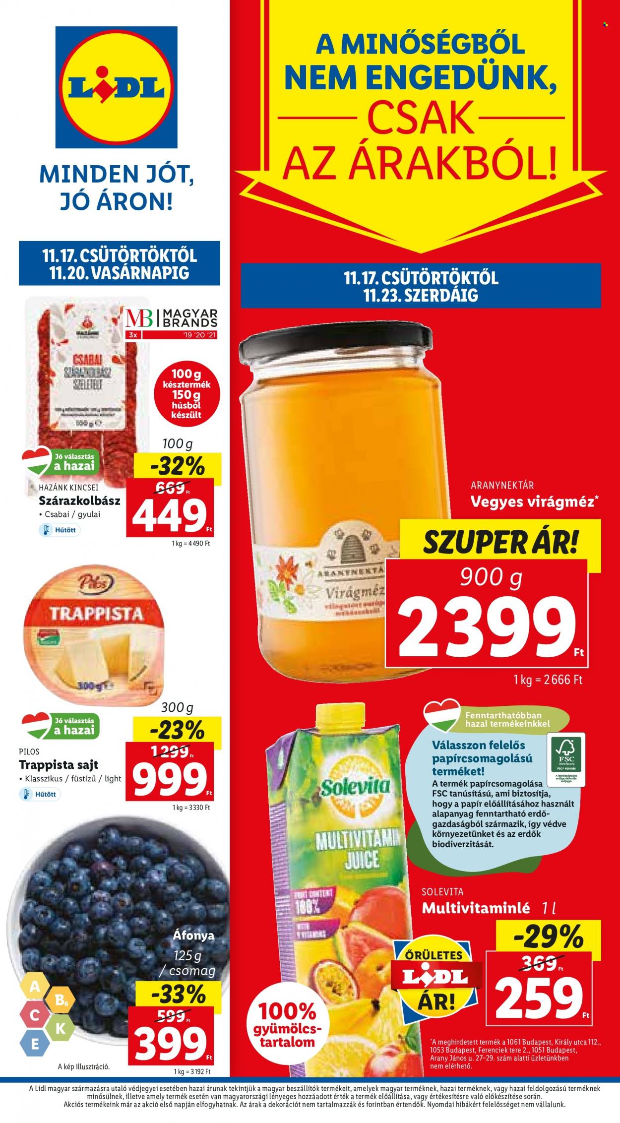 Lidl akciós újságok - 2022.11.17 - 2022.11.23. Oldal 1