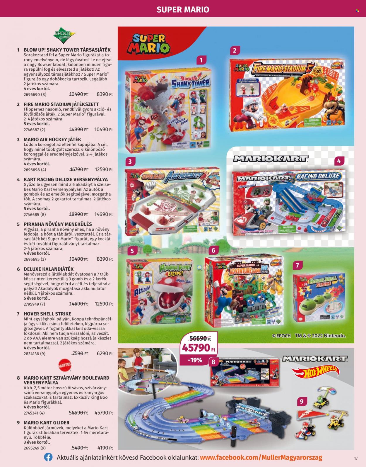 thumbnail - Müller akciós újsága  - Akciós termékek - versenypálya, járművek, játék.  17. Oldal