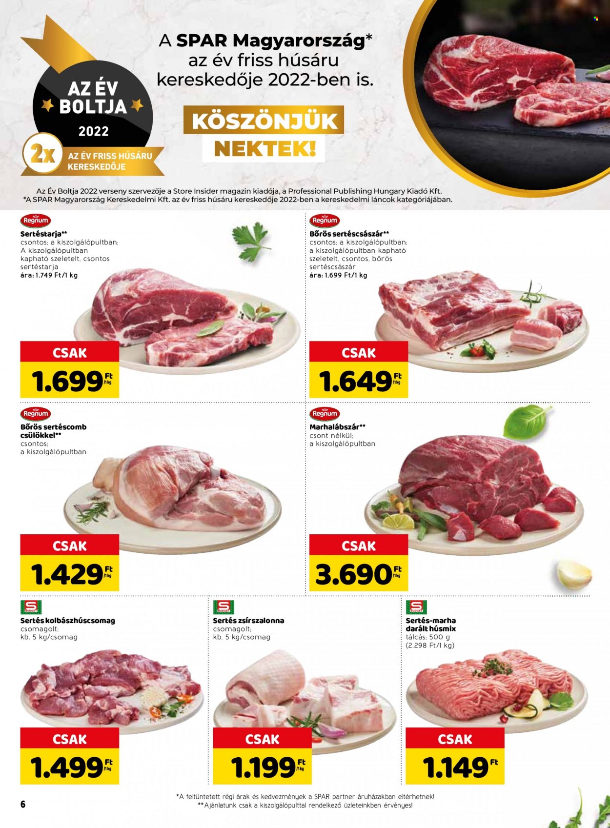 SPAR akciós újságok - 2022.11.17 - 2022.11.23. Oldal 8