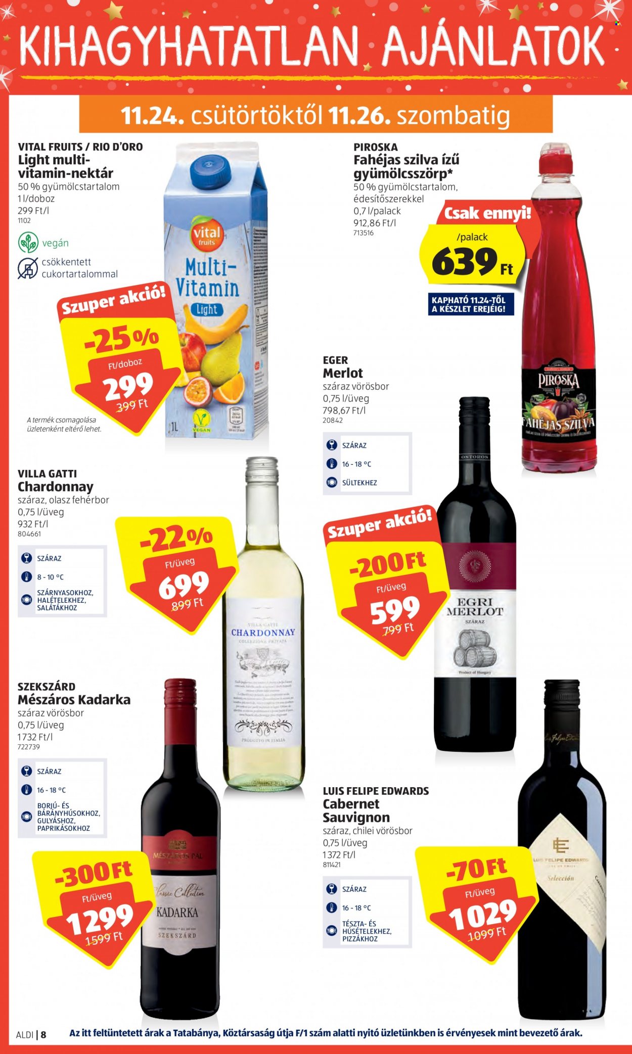 Aldi akciós újságok - 2022.11.24 - 2022.11.30. Oldal 8