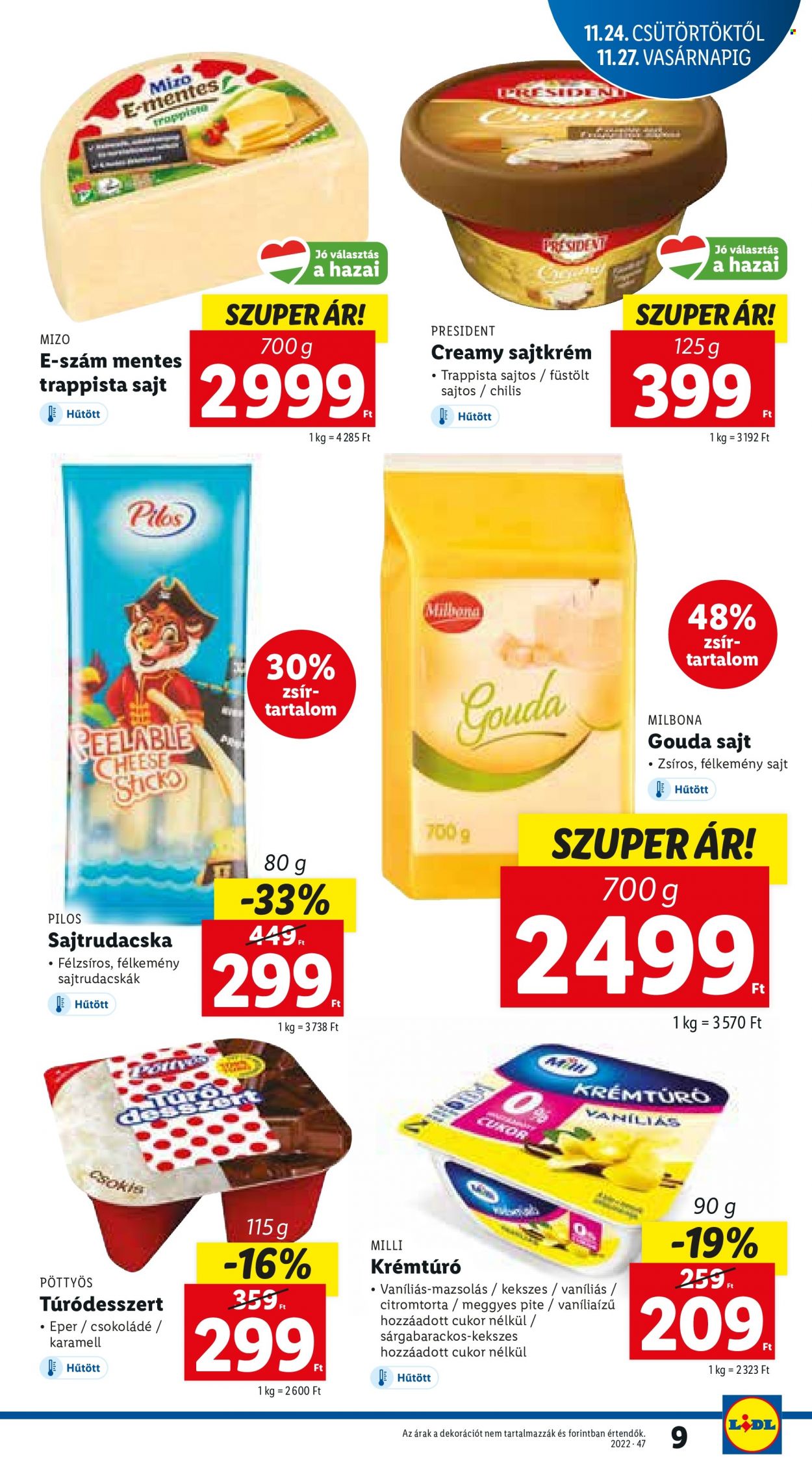 Lidl akciós újságok - 2022.11.24 - 2022.11.30. Oldal 9