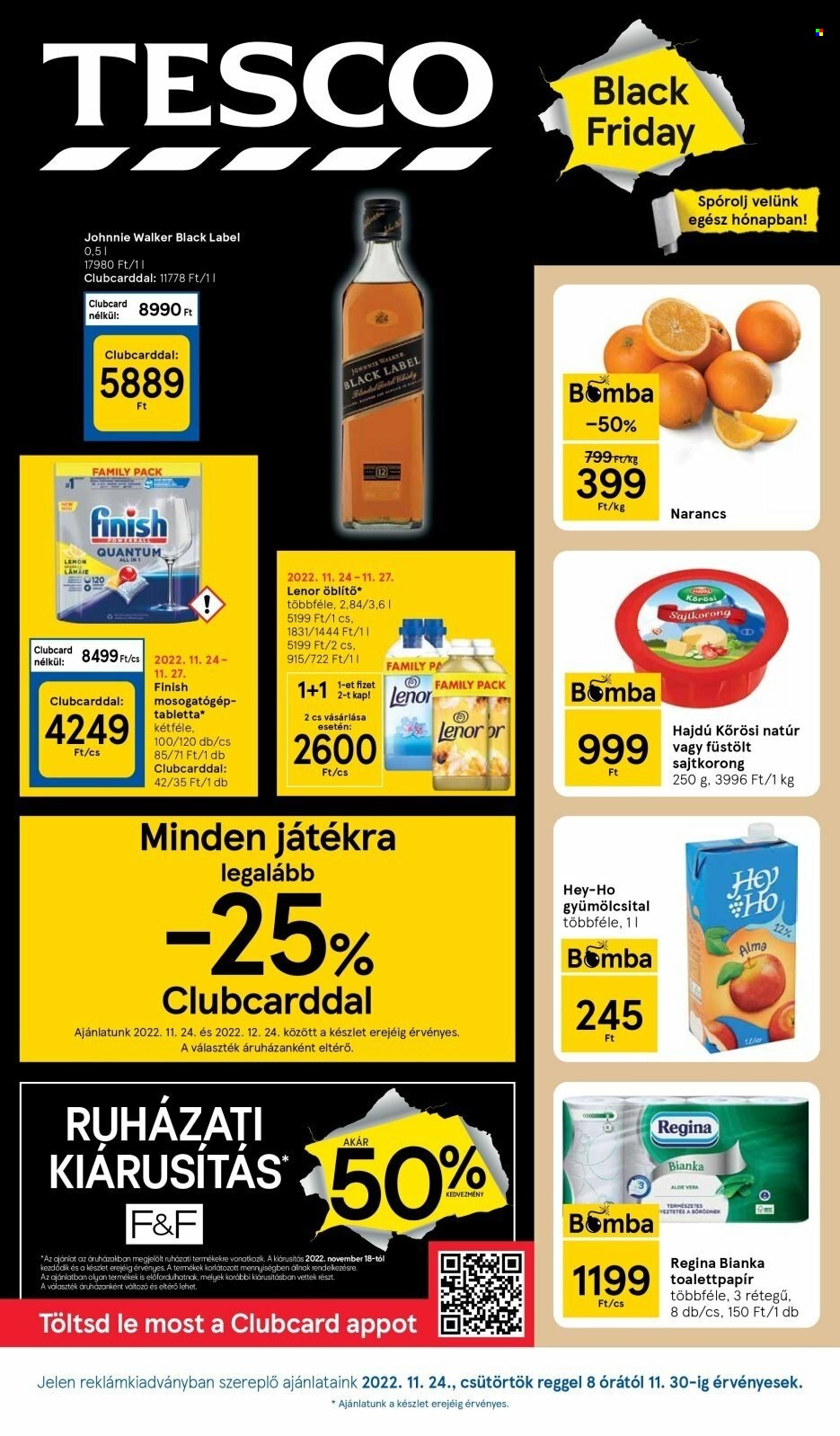 TESCO akciós újságok - 2022.11.24 - 2022.11.30. Oldal 1