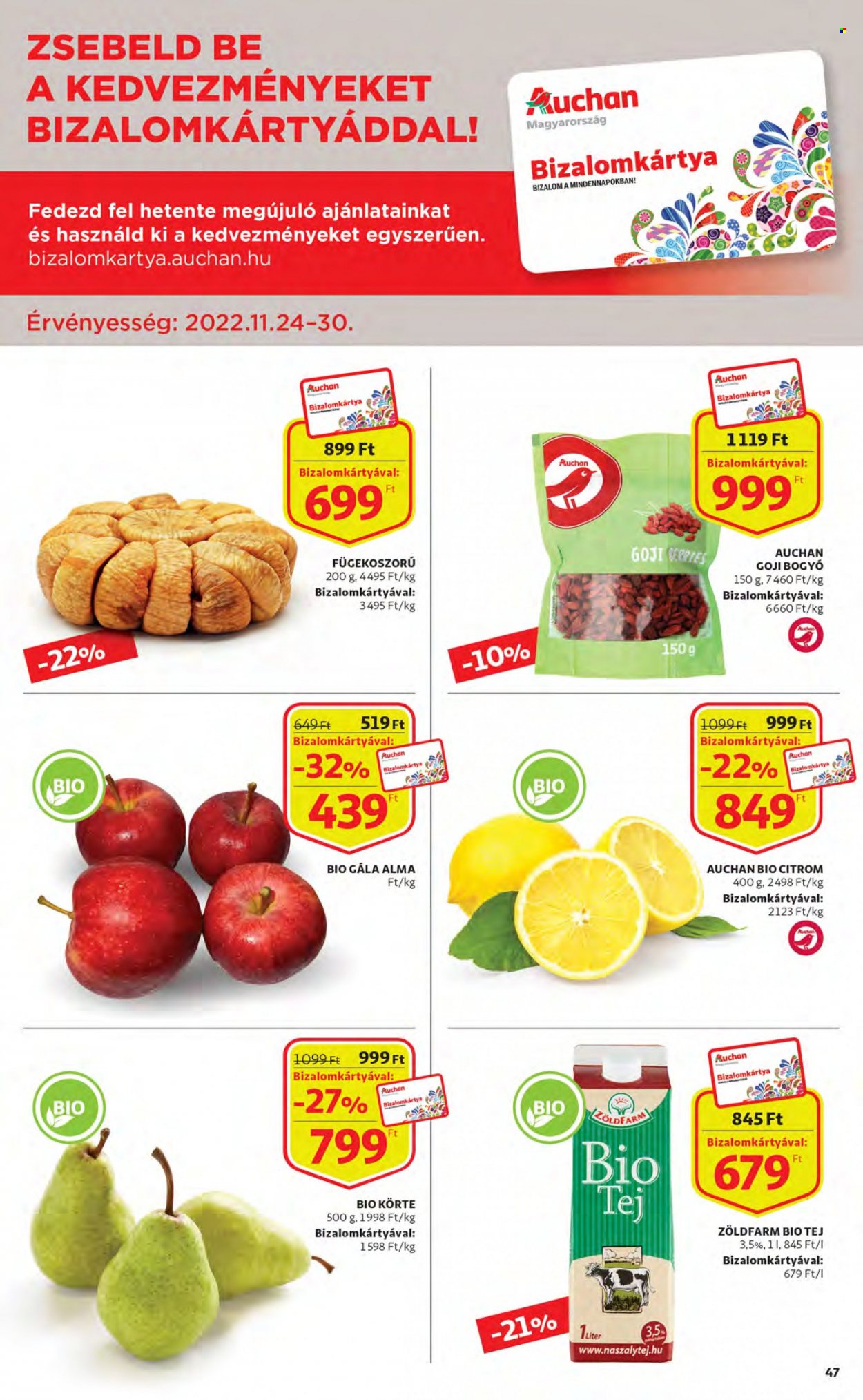 Auchan akciós újságok - 2022.11.24 - 2022.11.30. Oldal 47