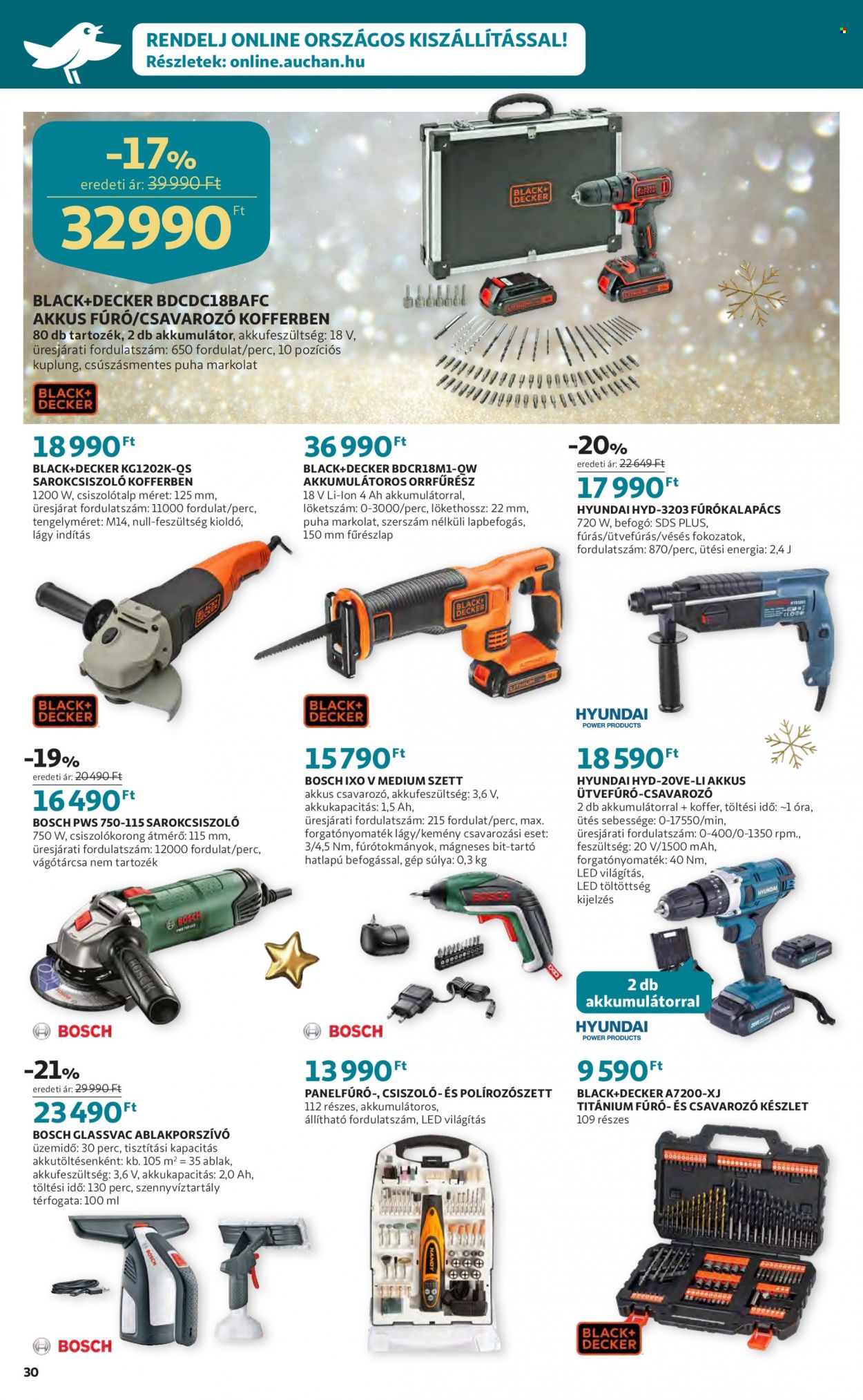 Auchan akciós újságok - 2022.11.24 - 2022.12.24. Oldal 30