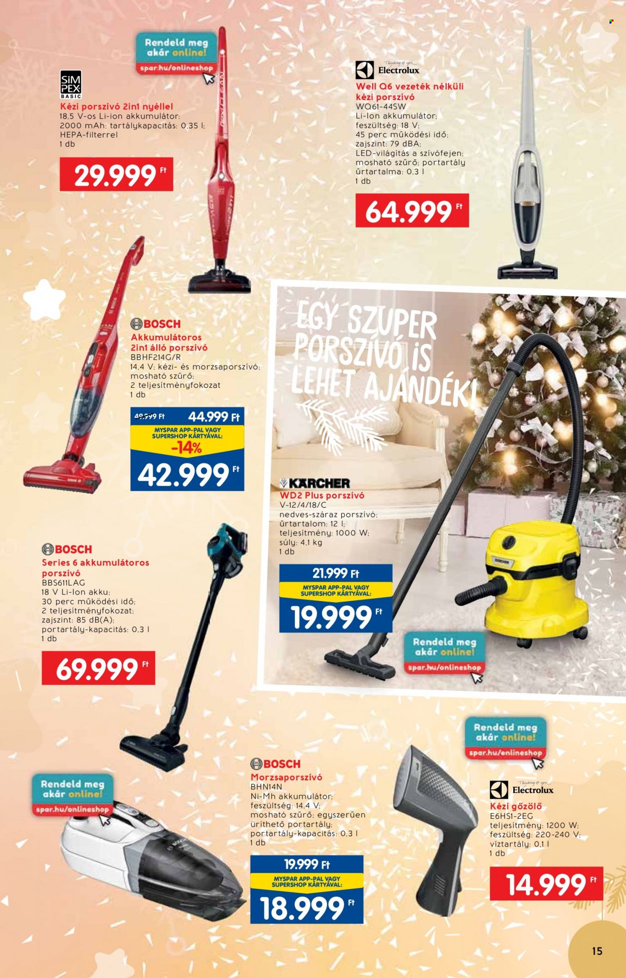 INTERSPAR akciós újságok - 2022.11.23 - 2022.12.24. Oldal 15