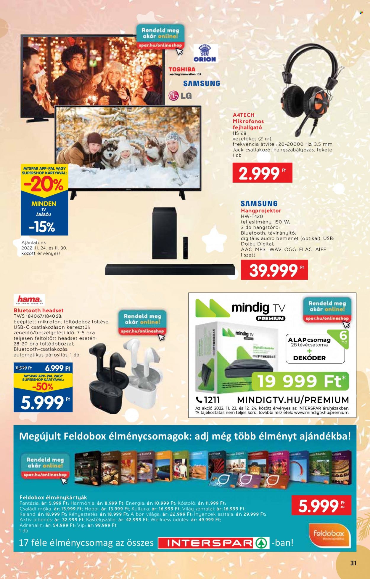 INTERSPAR akciós újságok - 2022.11.23 - 2022.12.24. Oldal 31