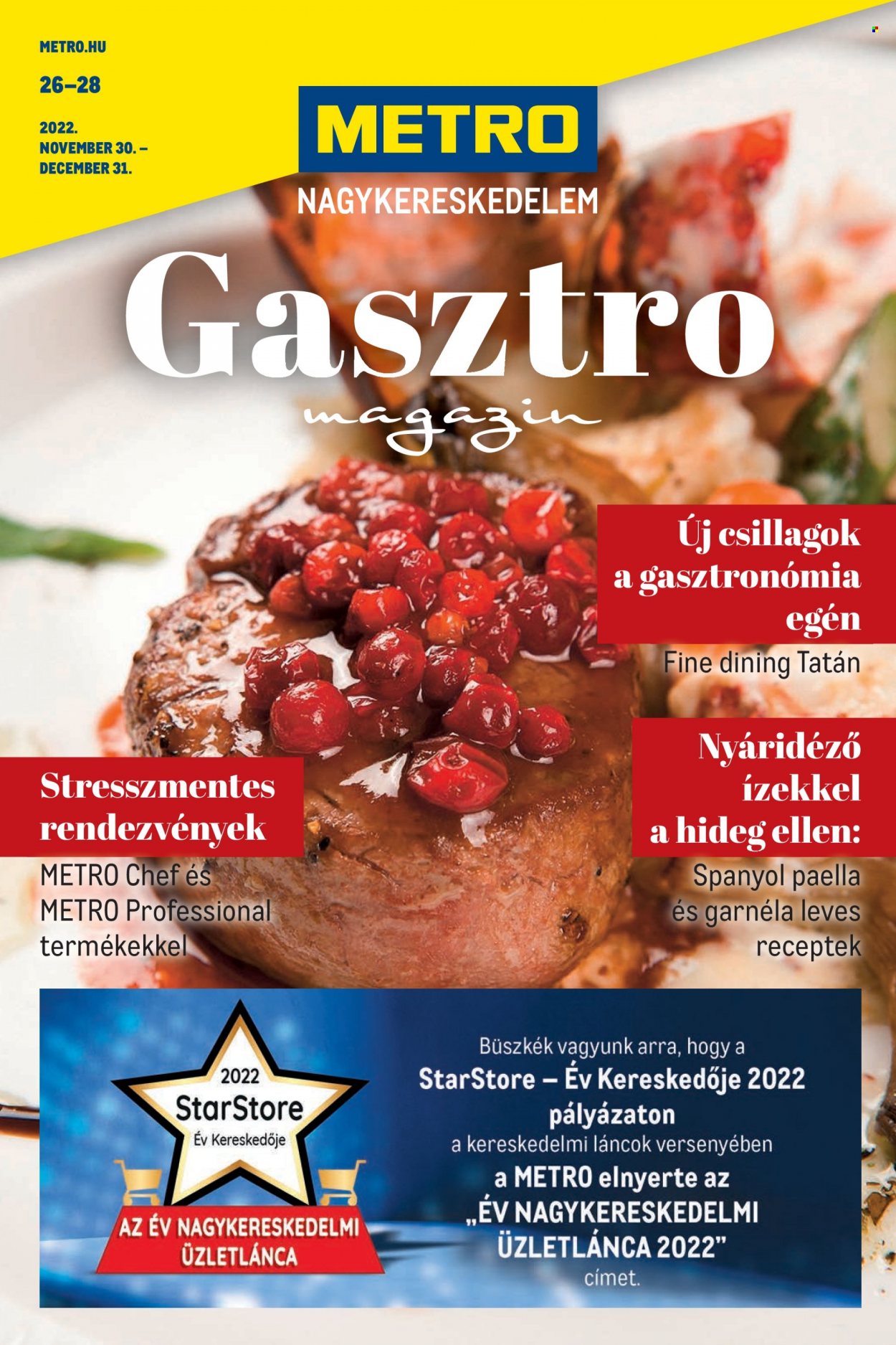 Metro akciós újságok - 2022.11.30 - 2022.12.31. Oldal 1