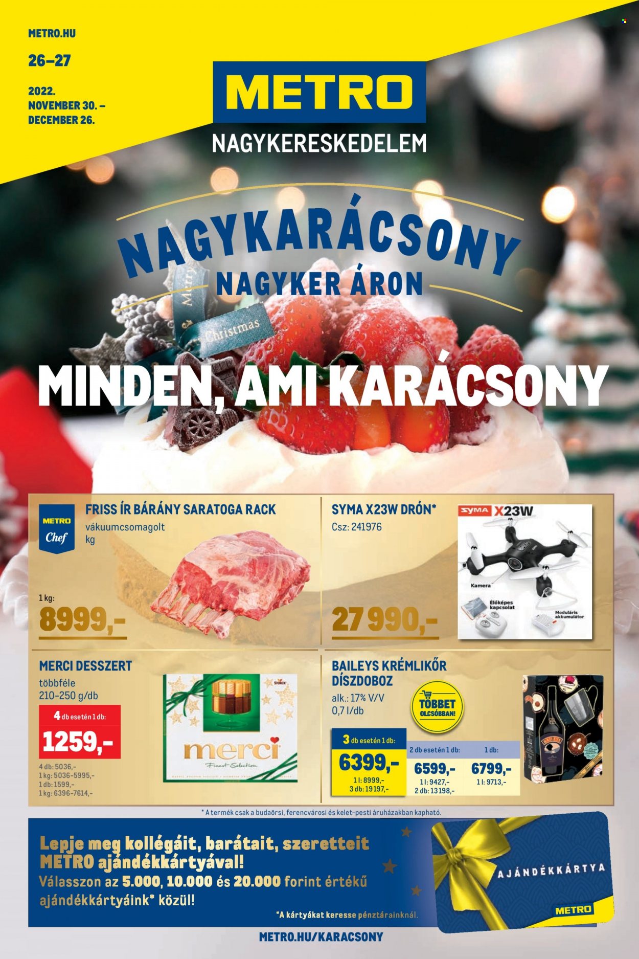 Metro akciós újságok - 2022.11.30 - 2022.12.26. Oldal 1
