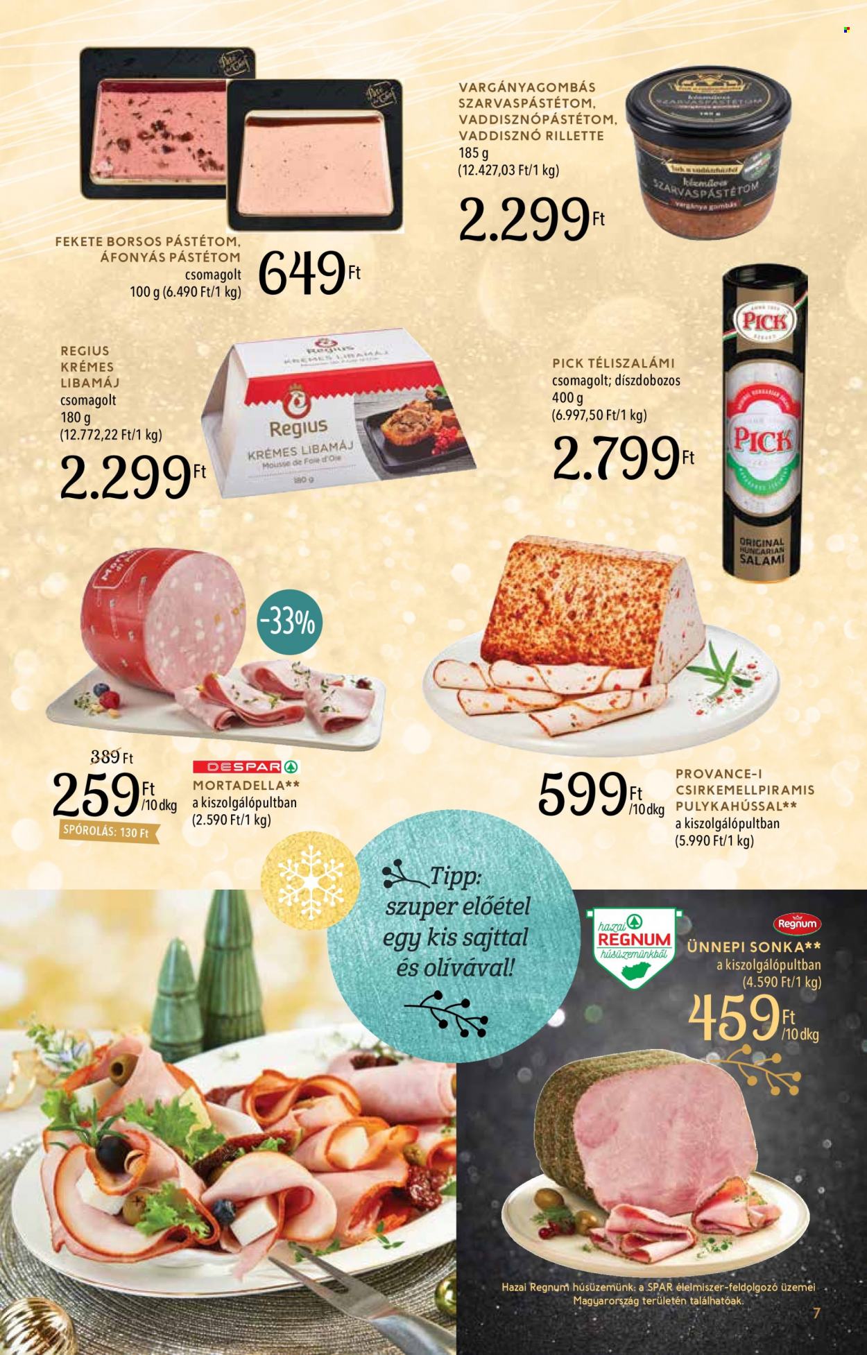 SPAR akciós újságok - 2022.11.28 - 2022.12.24. Oldal 7