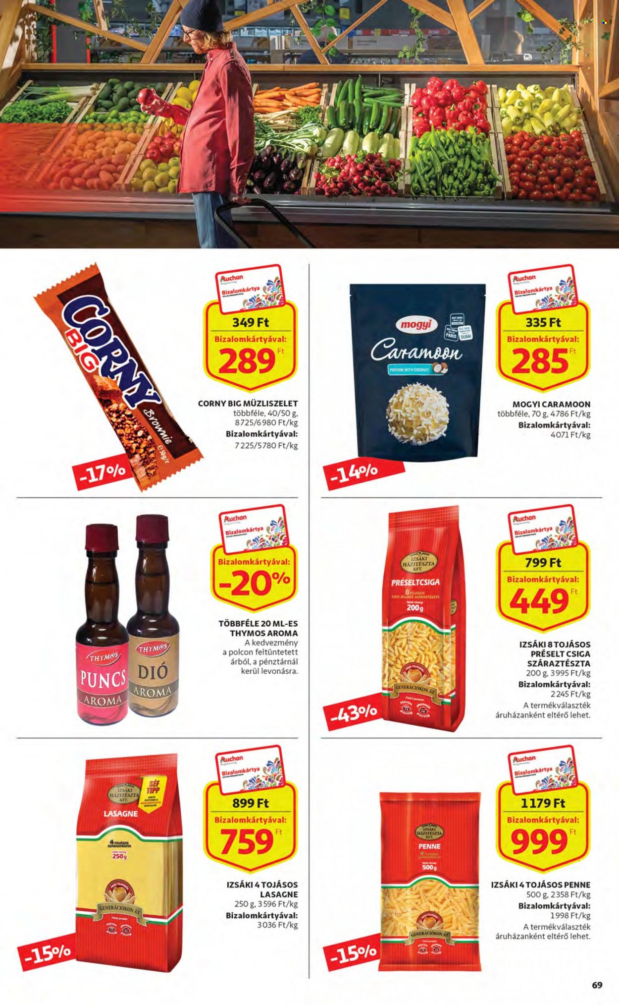 thumbnail - Auchan akciós újsága  - 2022.12.01 - 2022.12.07 - Akciós termékek - brownie, müzliszelet, penne, tészta, száraztészta, dió, AEG.  69. Oldal