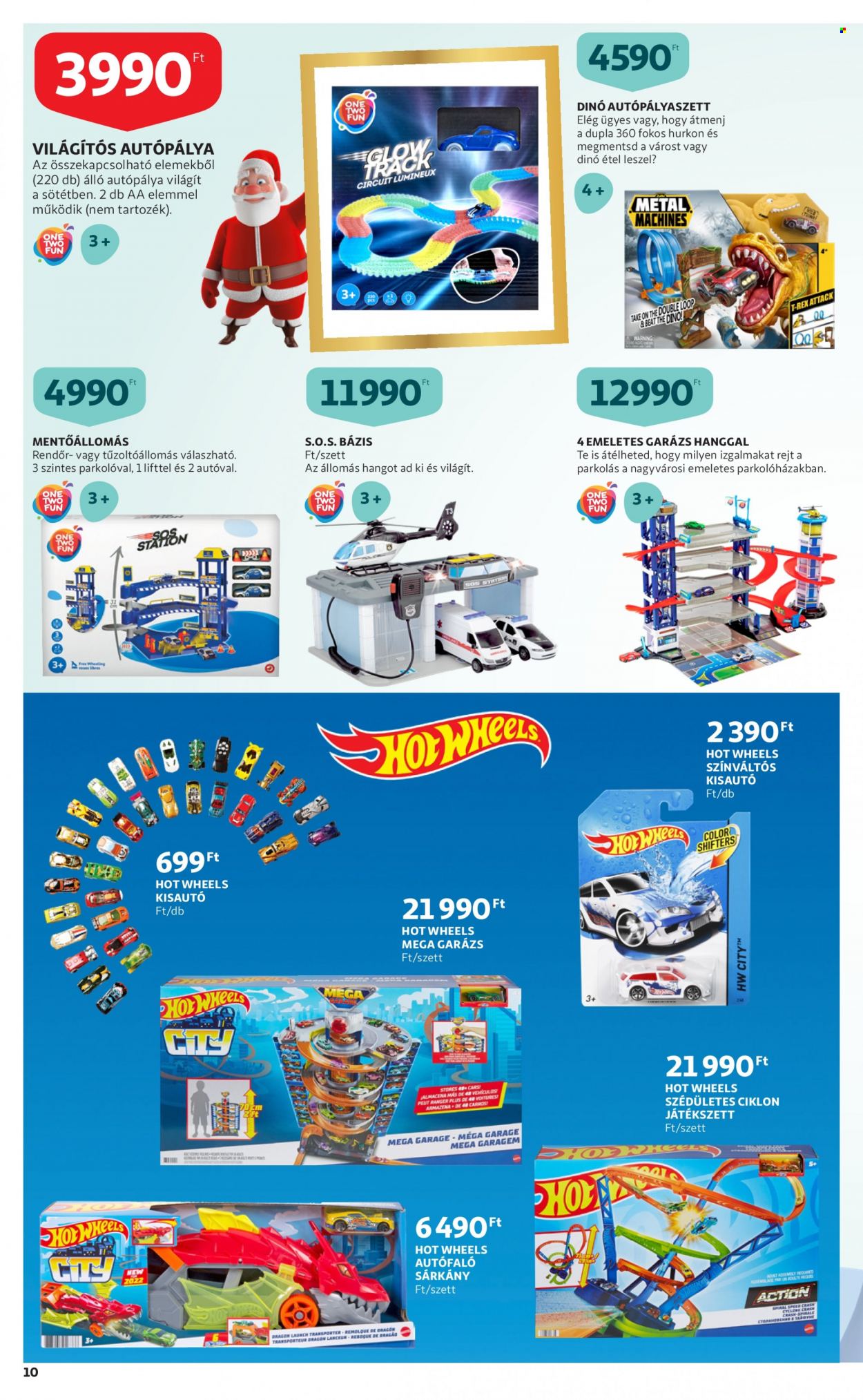 thumbnail - Auchan akciós újsága  - 2022.12.01 - 2022.12.31 - Akciós termékek - Hot Wheels, kisautó, T-rex, Dupla.  10. Oldal