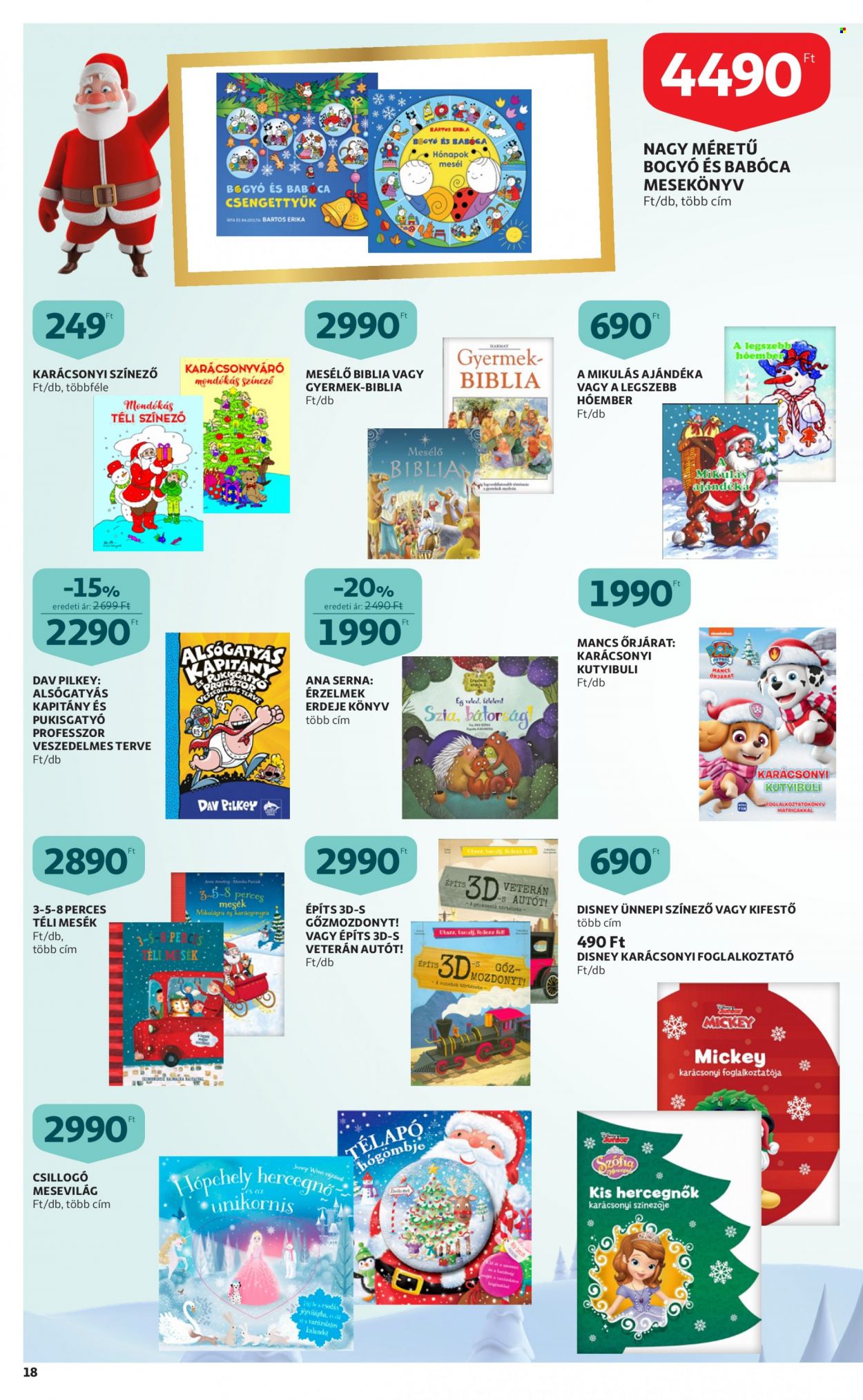thumbnail - Auchan akciós újsága  - 2022.12.01 - 2022.12.31 - Akciós termékek - Mickey Mouse, bab, Mancs őrjárat.  18. Oldal