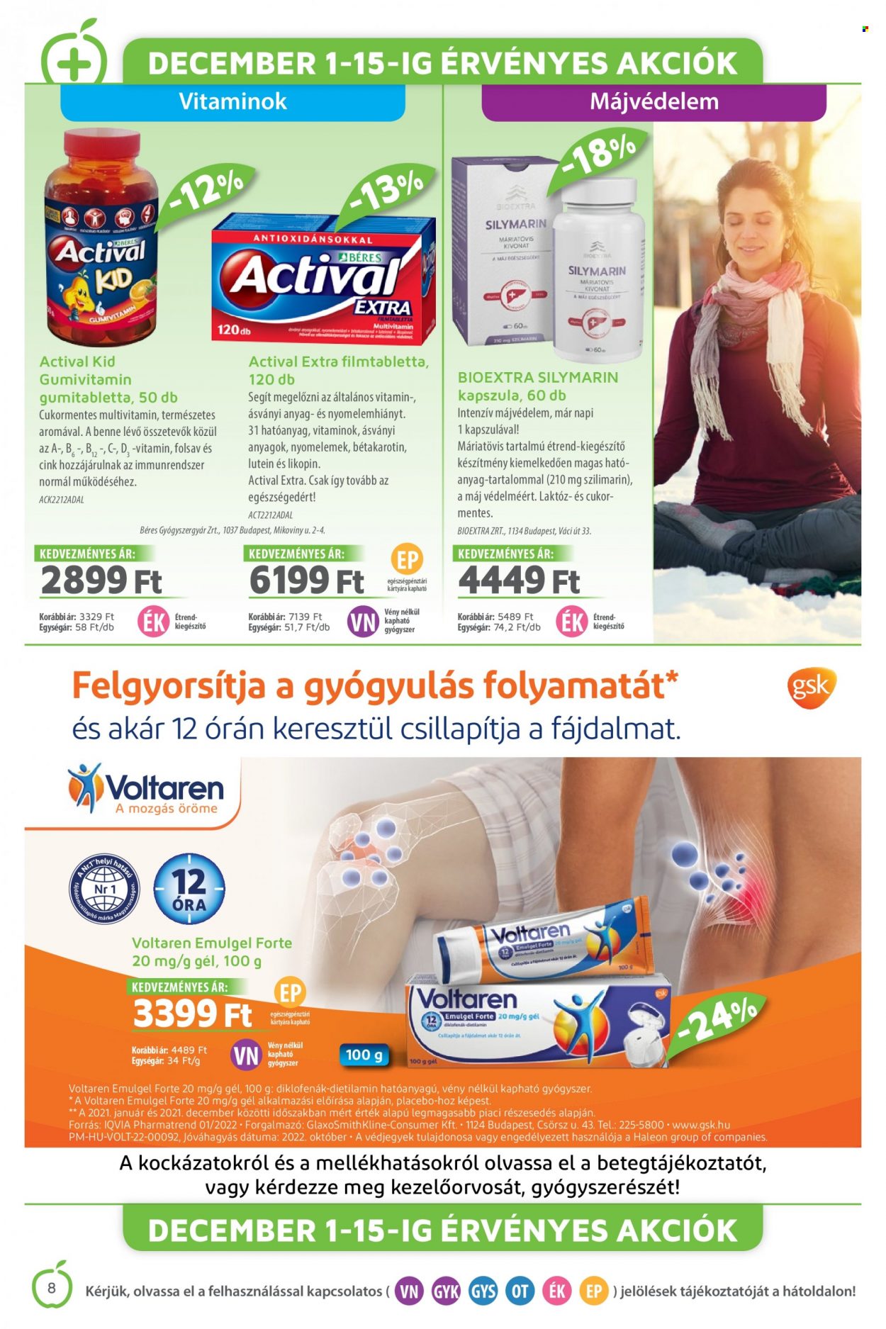 Alma Gyógyszertárak akciós újságok - 2022.12.01 - 2022.12.31. Oldal 8