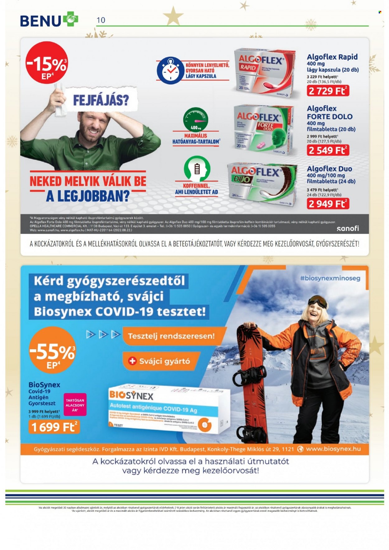 BENU Gyógyszertár akciós újságok - 2022.12.01 - 2022.12.31. Oldal 10