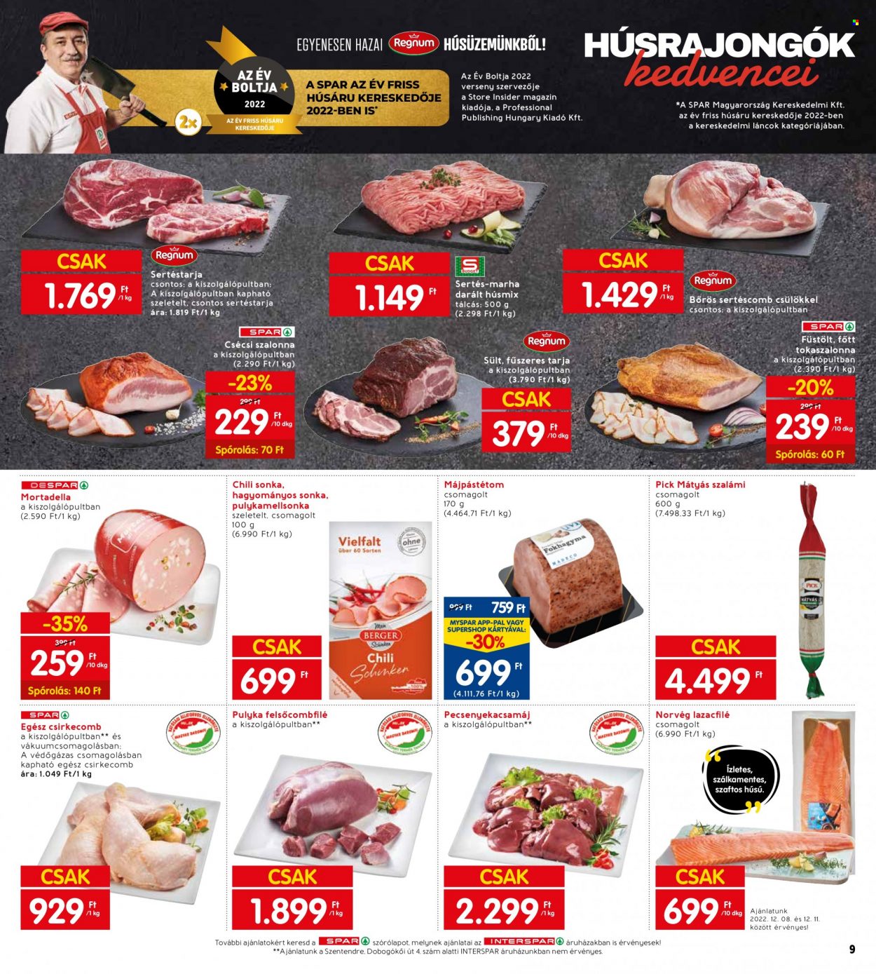 INTERSPAR akciós újságok - 2022.12.08 - 2022.12.14. Oldal 19