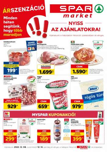 Újság SPAR market - 2022.12.08 - 2022.12.14.