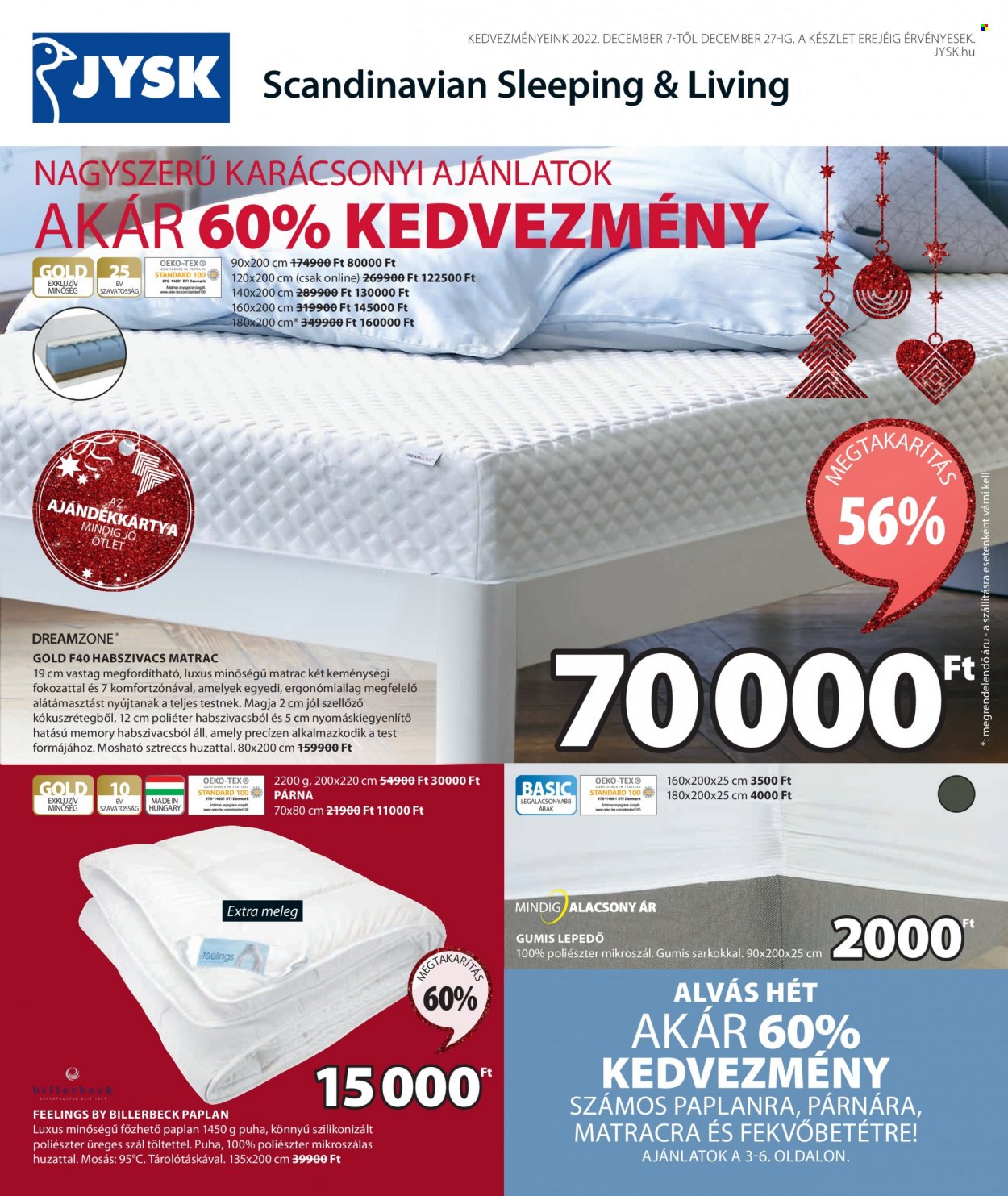 JYSK akciós újságok - 2022.12.07 - 2022.12.27. Oldal 1