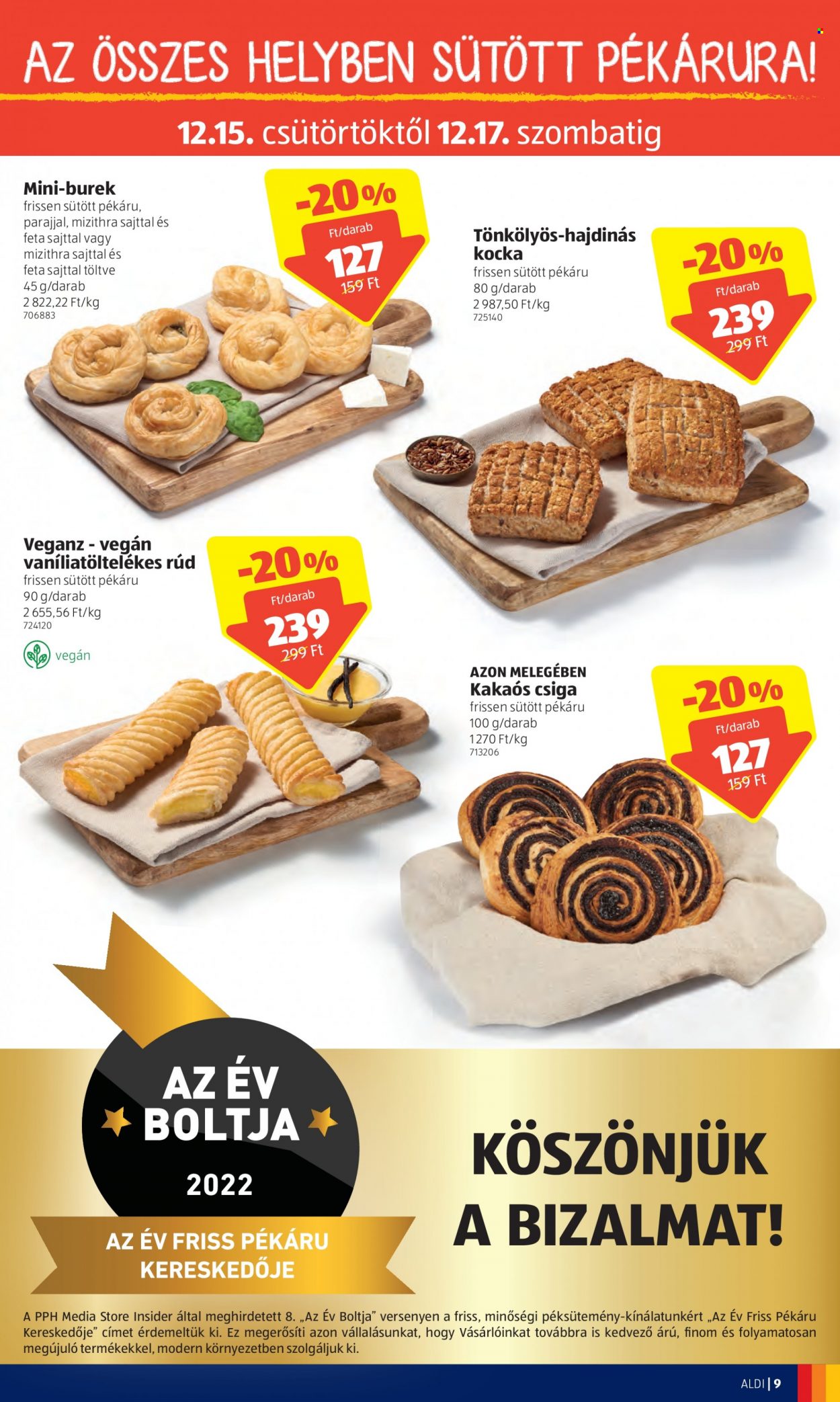 Aldi akciós újságok - 2022.12.15 - 2022.12.17. Oldal 9