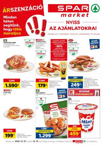 Újság SPAR market - 2022.12.27 - 2022.12.31.
