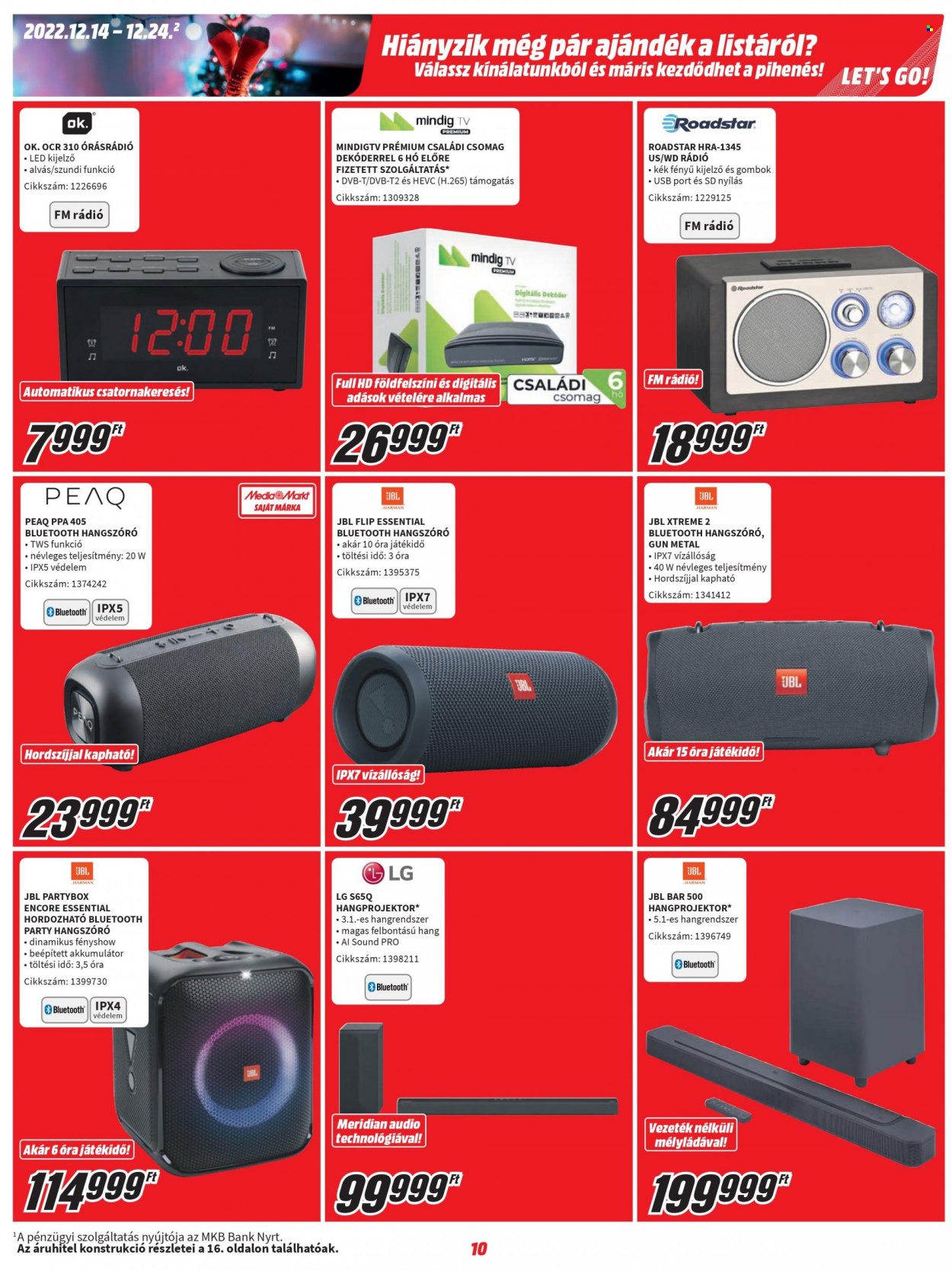 MediaMarkt akciós újságok - 2022.12.14 - 2022.12.24. Oldal 10