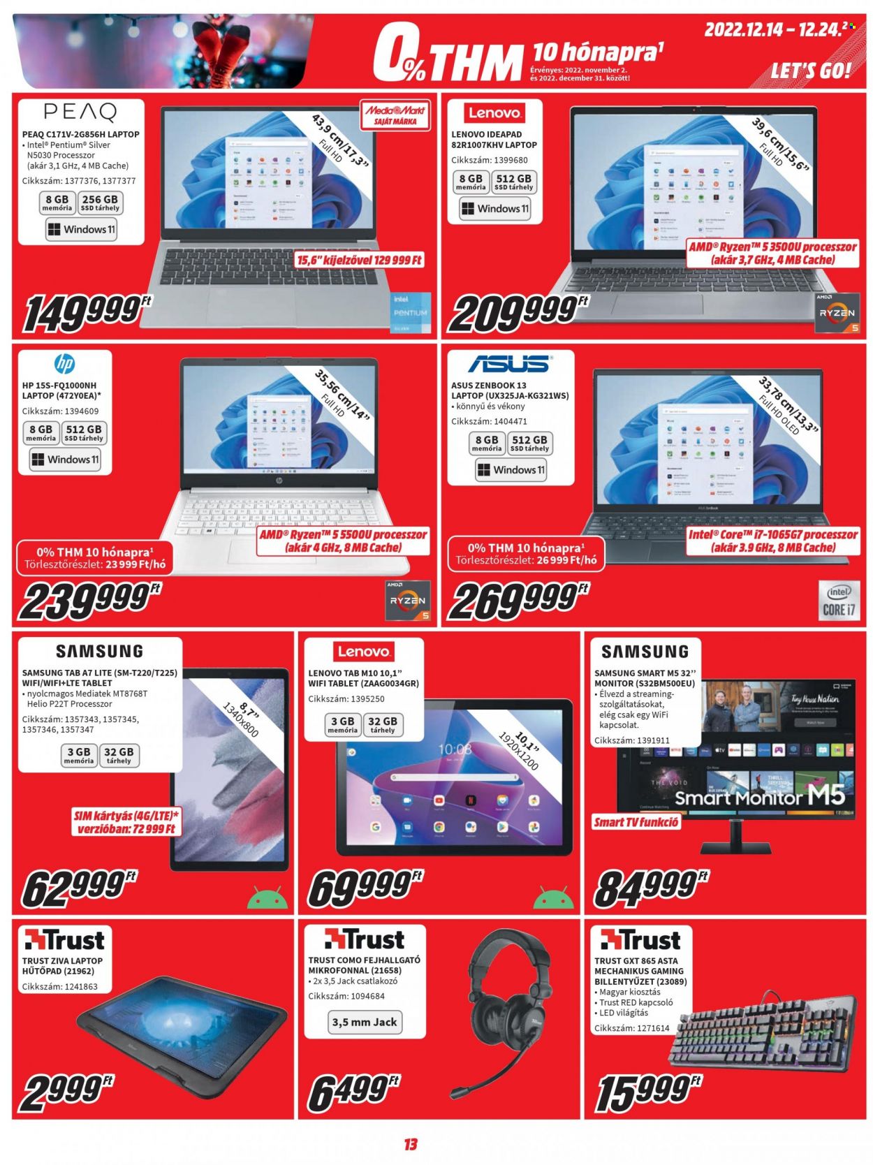 MediaMarkt akciós újságok - 2022.12.14 - 2022.12.24. Oldal 13