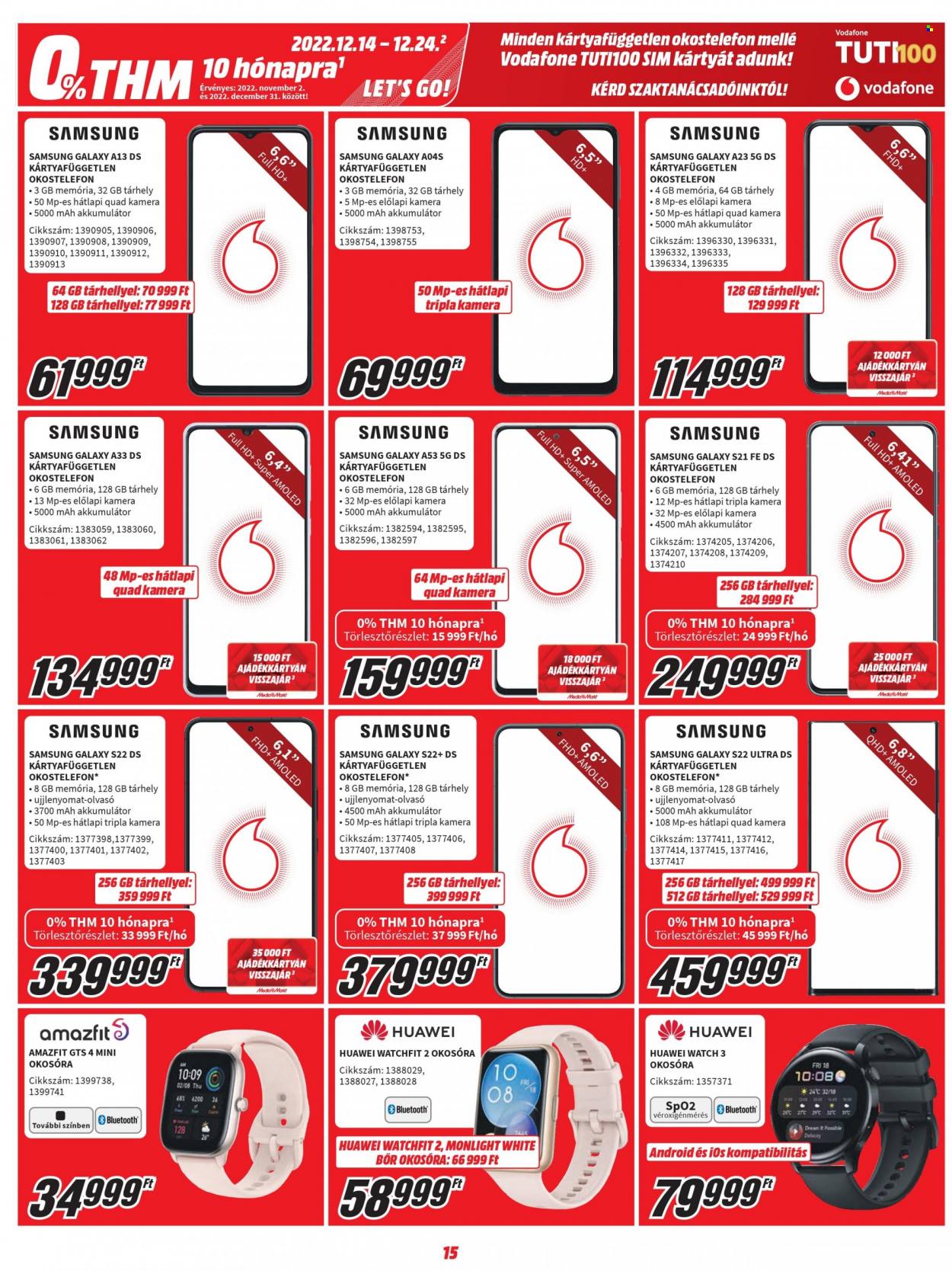 MediaMarkt akciós újságok - 2022.12.14 - 2022.12.24. Oldal 15