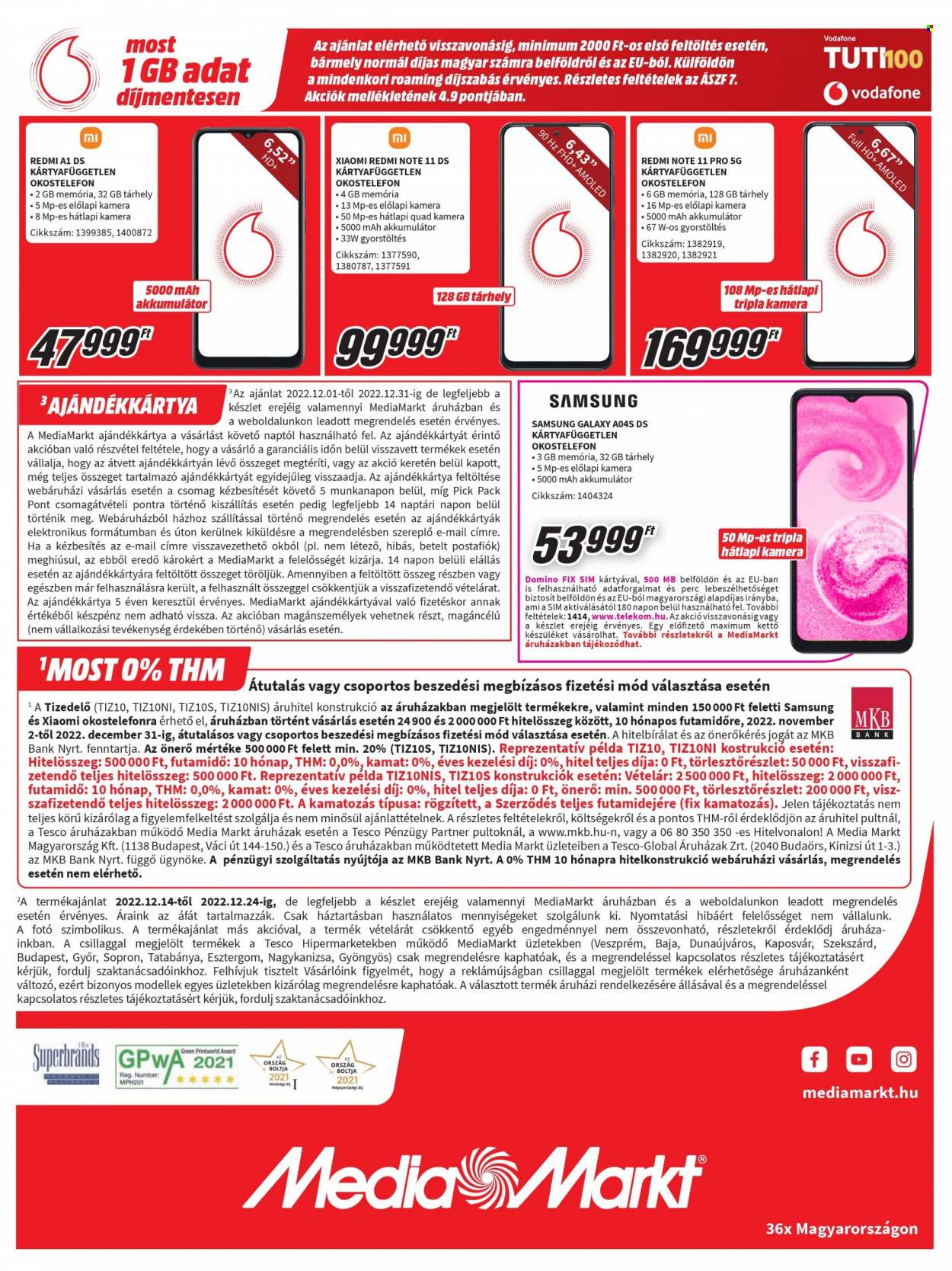 MediaMarkt akciós újságok - 2022.12.14 - 2022.12.24. Oldal 16