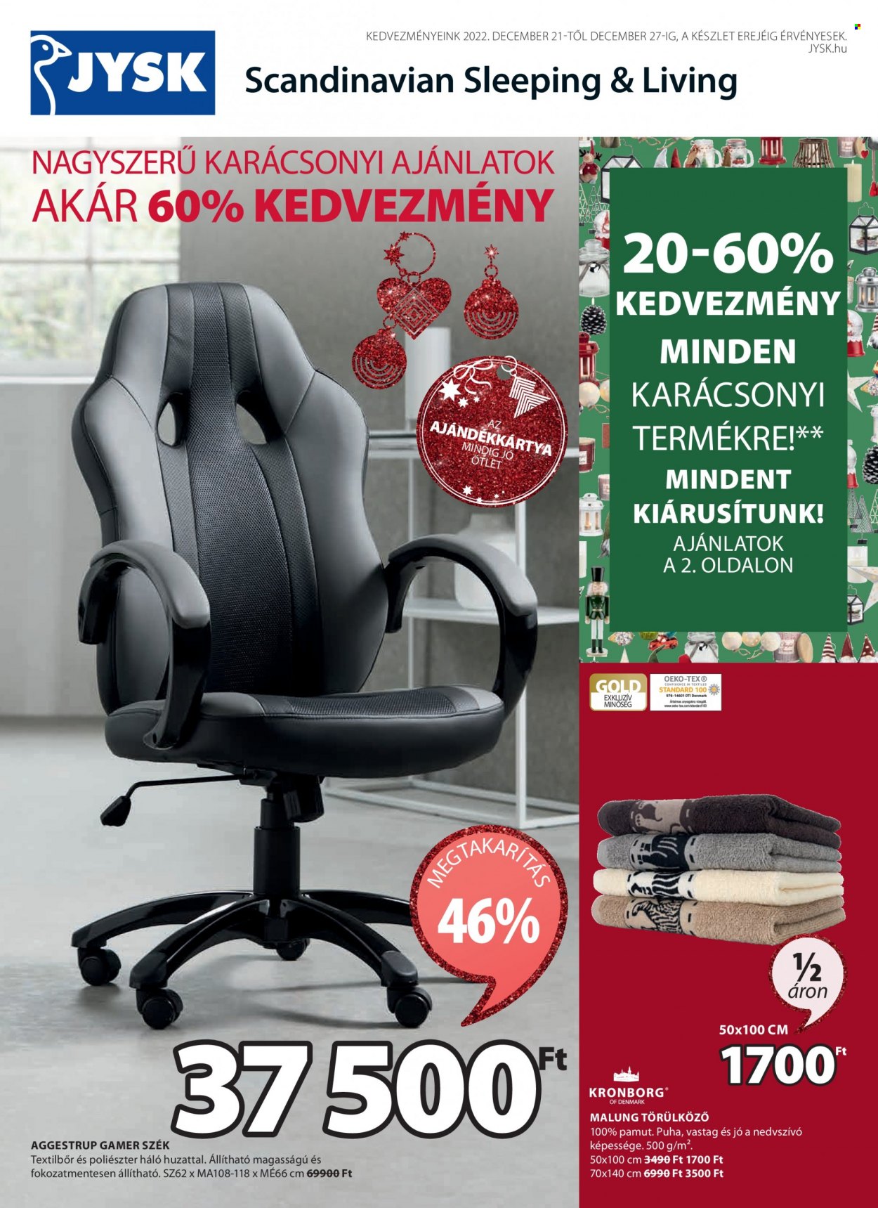 JYSK akciós újságok - 2022.12.21 - 2022.12.27. Oldal 1