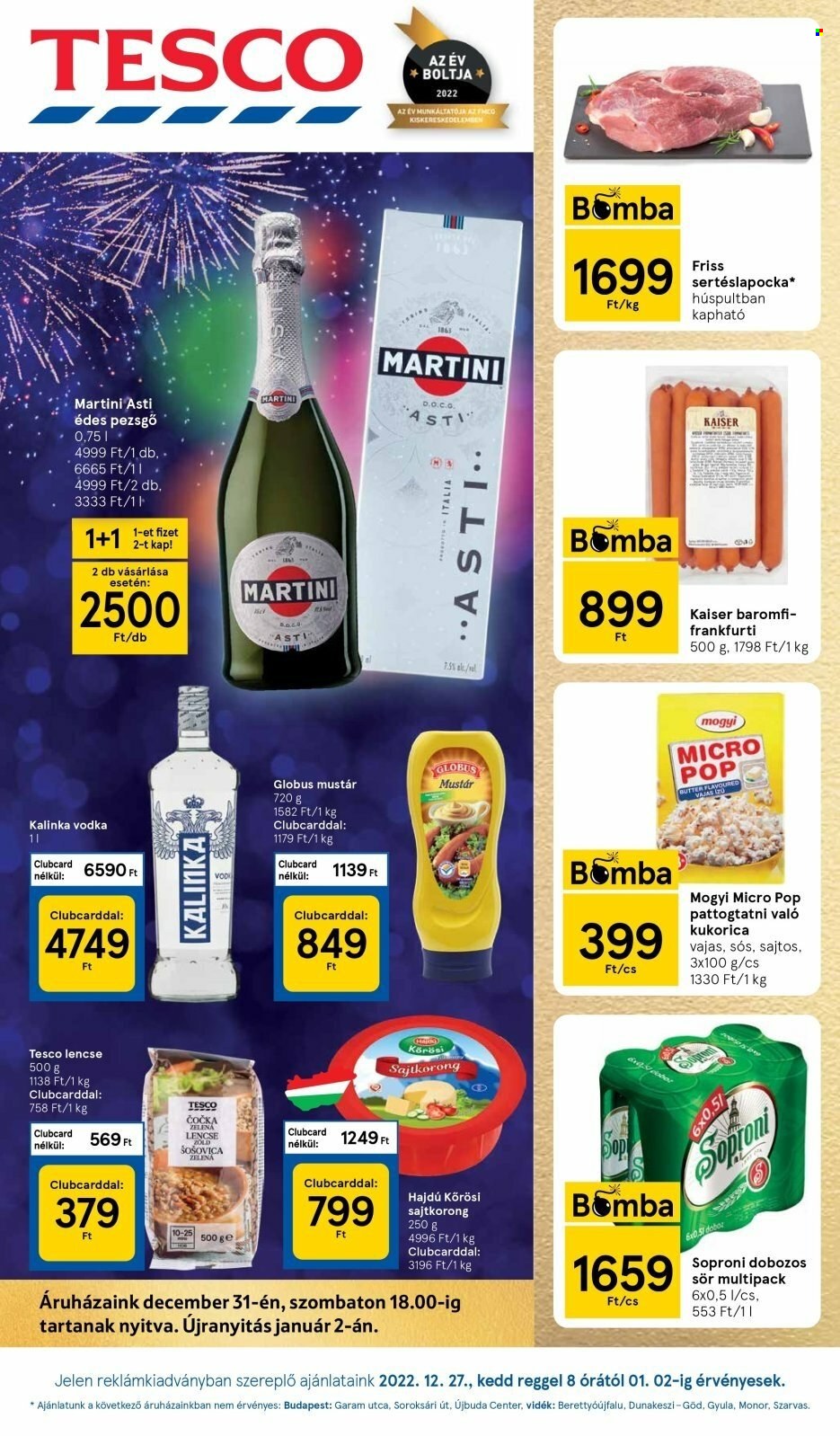 TESCO akciós újságok - 2022.12.27 - 2023.01.02. Oldal 1
