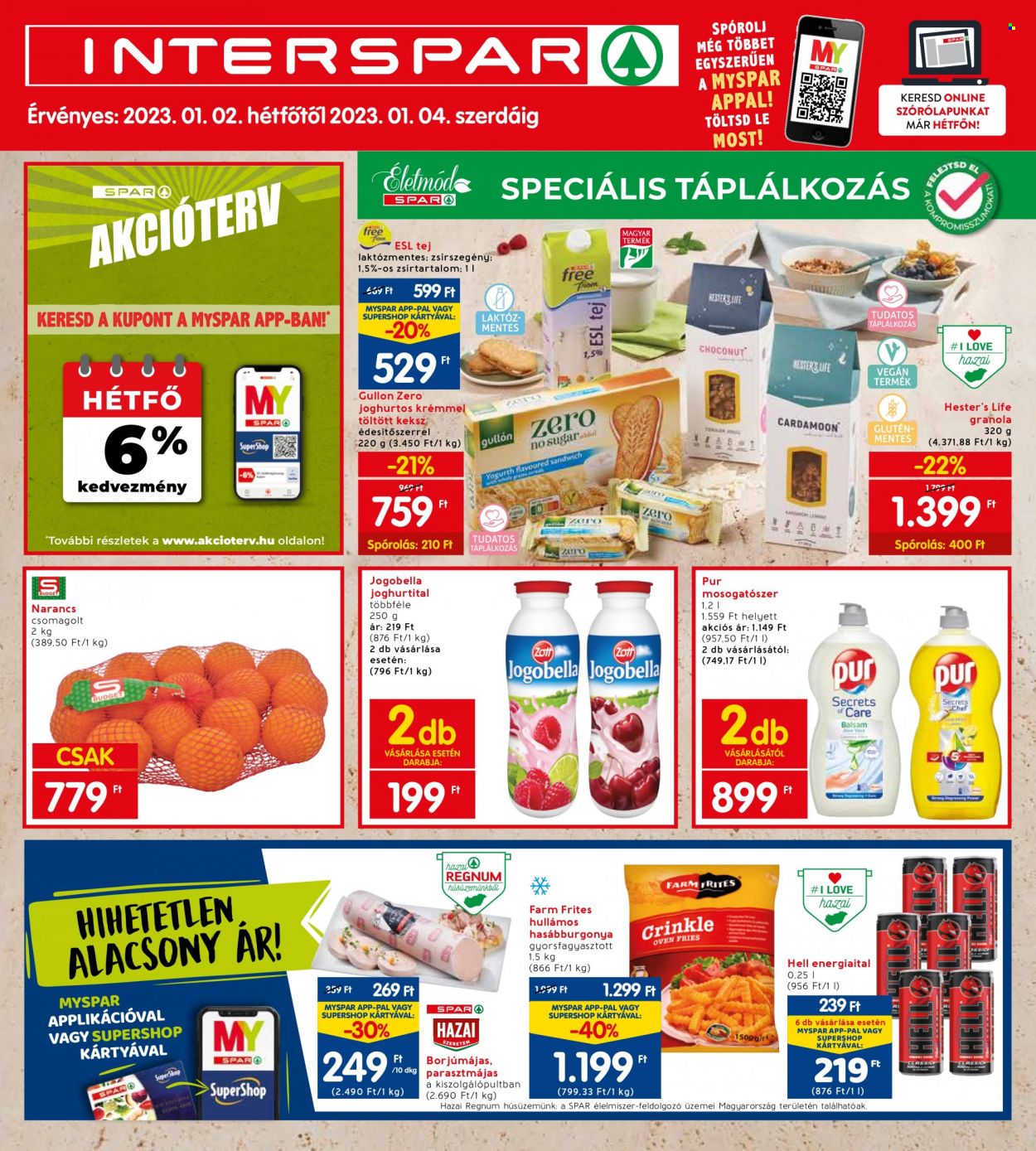 INTERSPAR akciós újságok - 2023.01.02 - 2023.01.04. Oldal 1