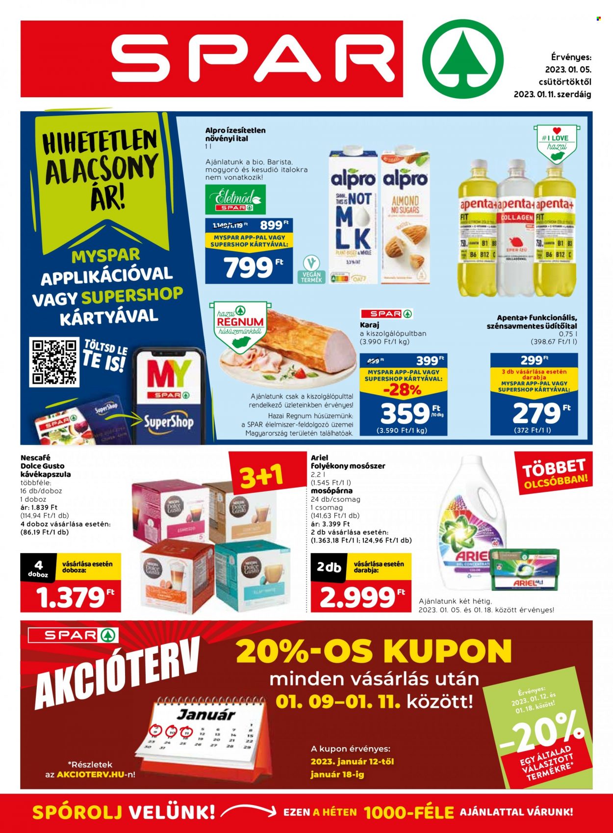 SPAR akciós újságok - 2023.01.05 - 2023.01.11. Oldal 1