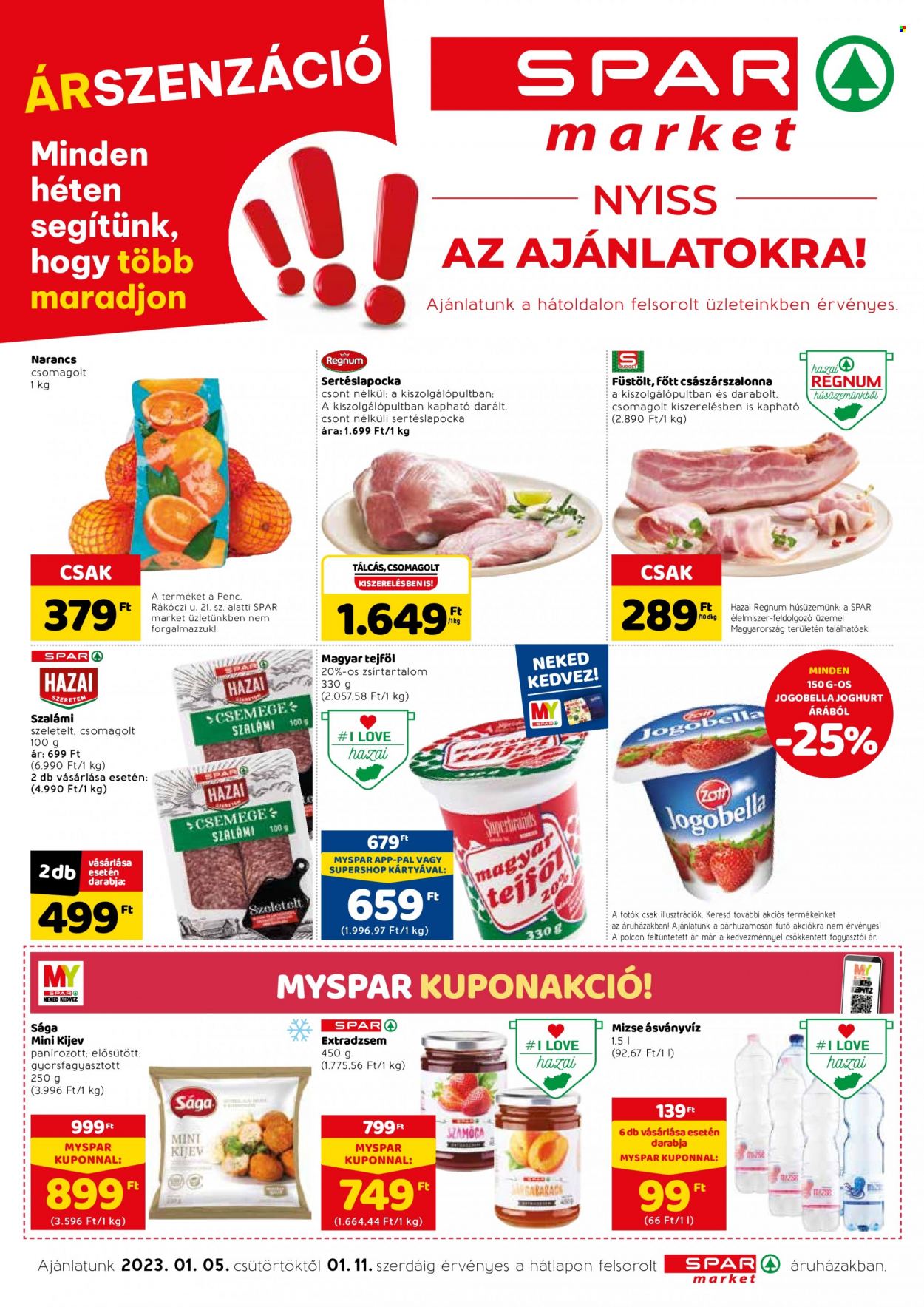 SPAR market akciós újságok - 2023.01.05 - 2023.01.11. Oldal 1
