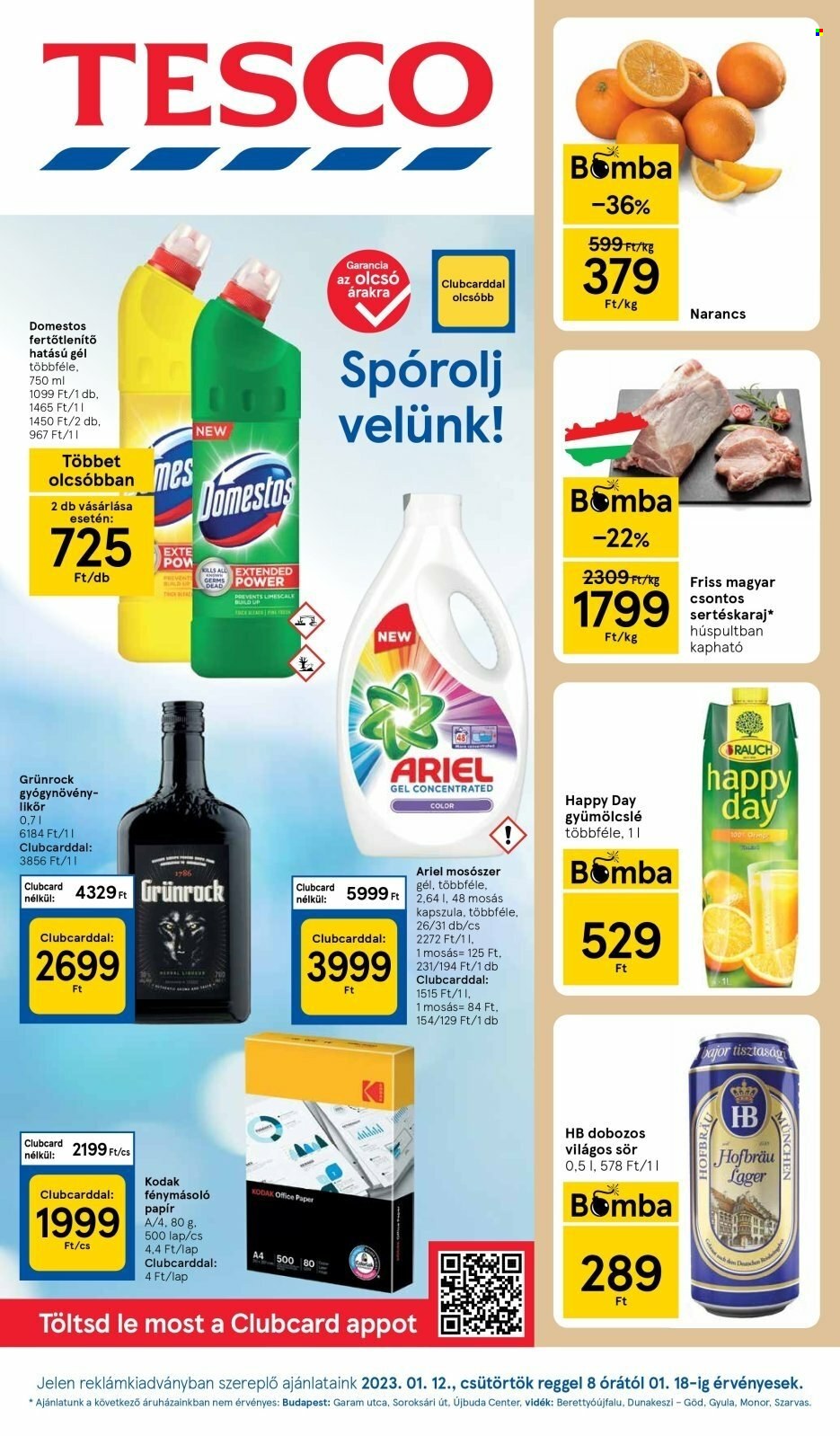 TESCO akciós újságok - 2023.01.12 - 2023.01.18. Oldal 1